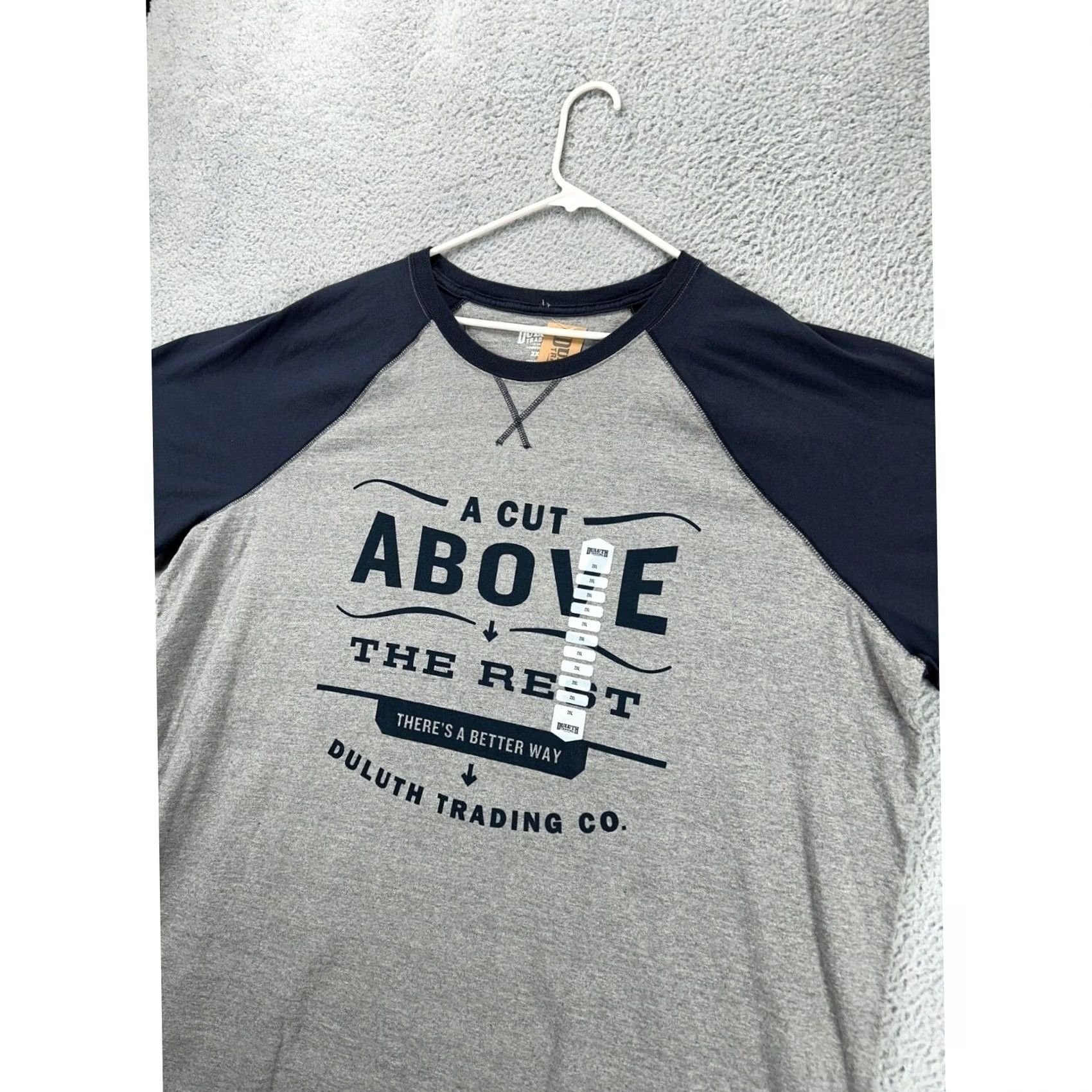 Duluth Trading Company Duluth Trading Co. T Shirt Mens 2XL Grey 3-Quarter Sleeve Longtail Tee NEW A2 Size US XXL / EU 58 / 5 - 6 Thumbnail