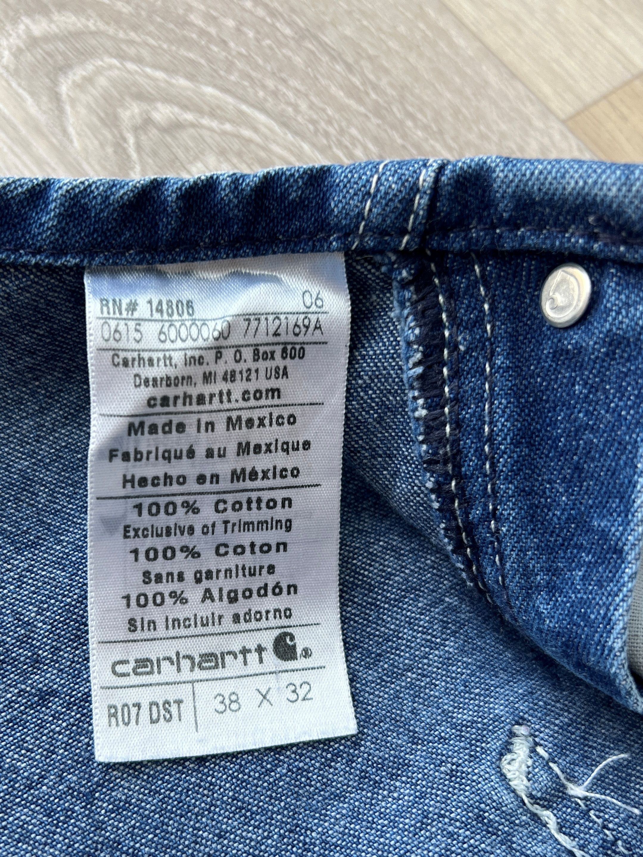 Carhartt VINTAGE CARHARTT BIB OVERALL WORK DENIM PANTS 38x32 Size US 38 / EU 54 - 8 Thumbnail