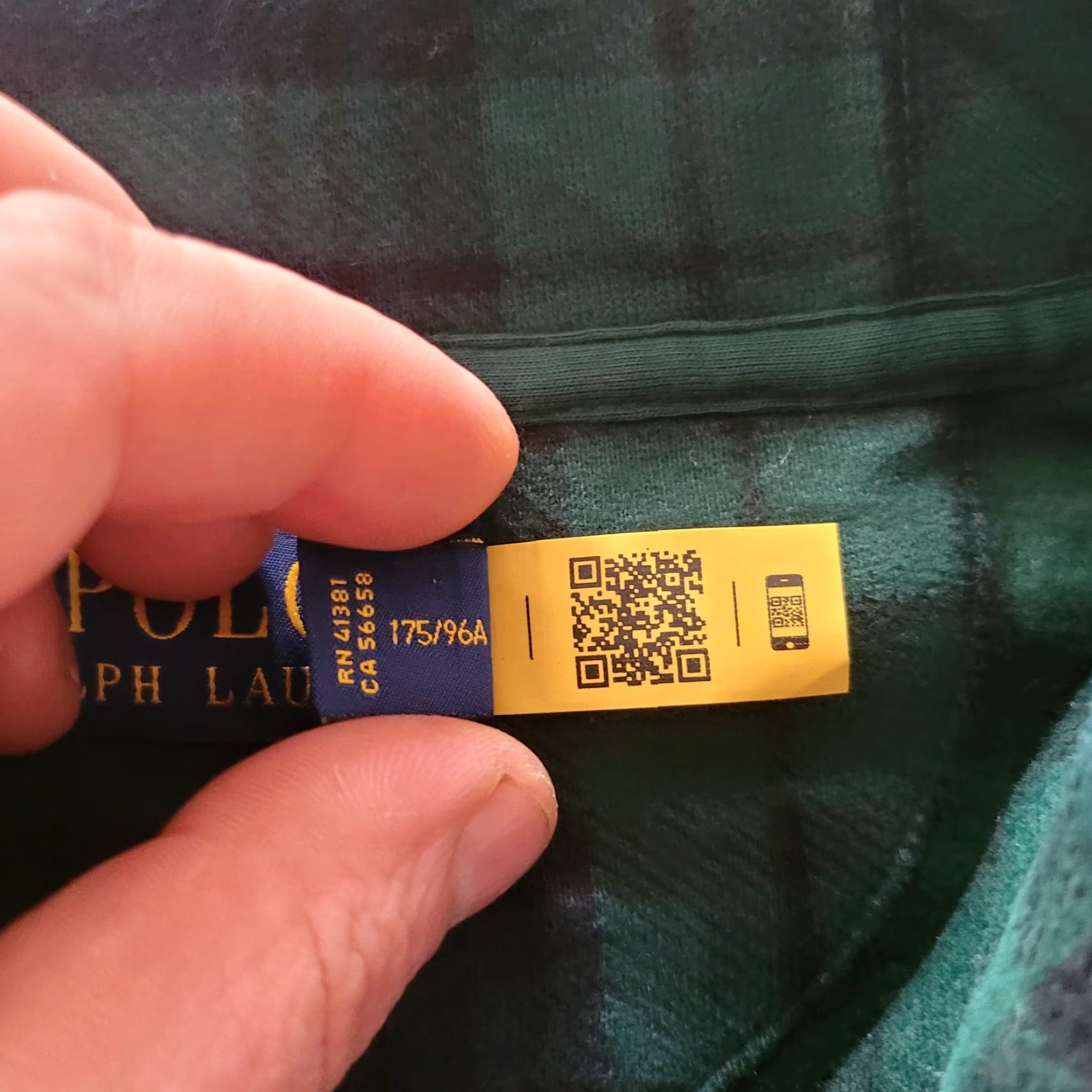 Polo Ralph Lauren Vintage Polo Ralph Lauren Shawl Collar Sweatshirt Green Check Tartan – Size M – Men Size US M / EU 48-50 / 2 - 6 Thumbnail