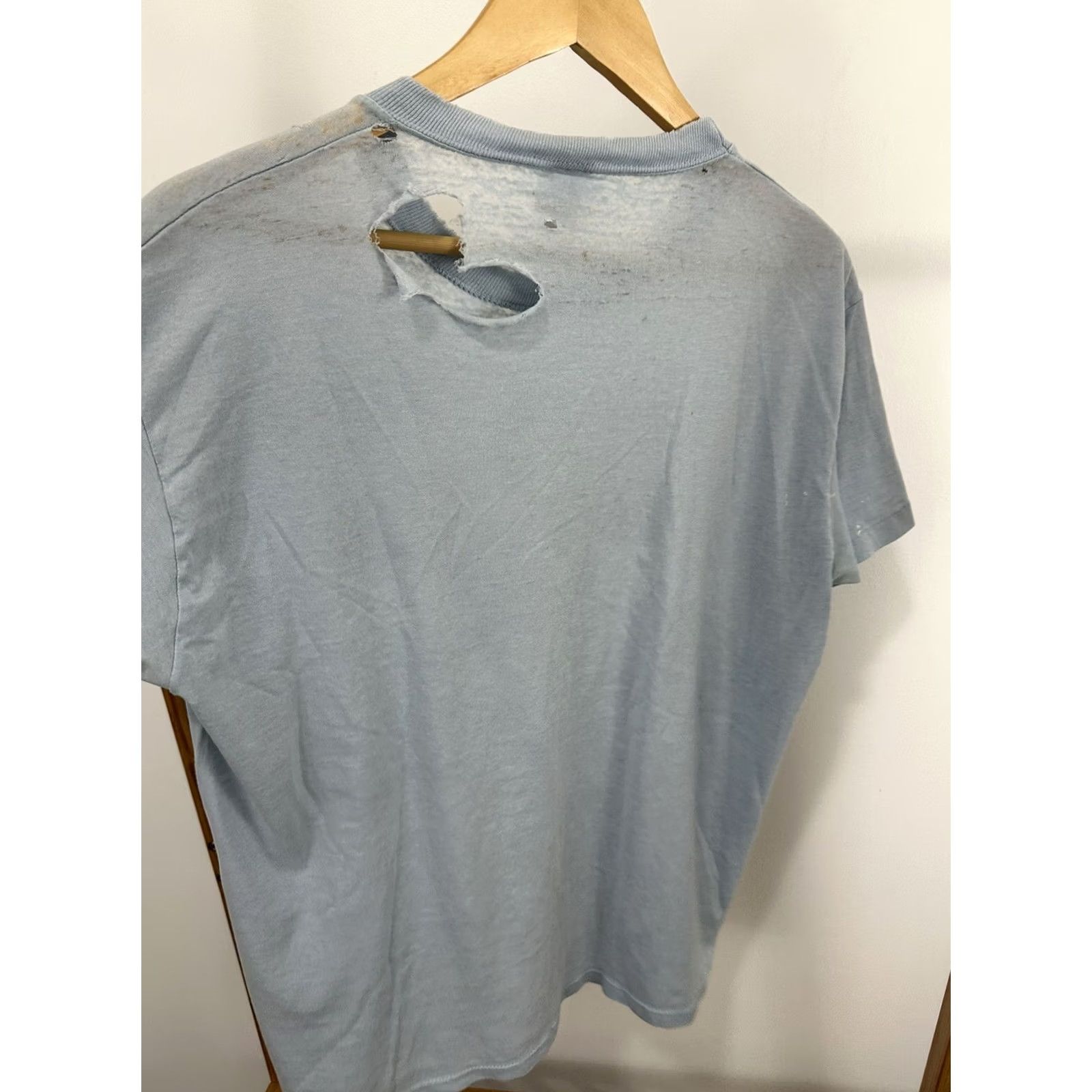 Jerzees VTG 80s Empire State New York King Kong Worn Thrashed Thin Burnout T-Shirt L Shirt Mens Blue N/A Size US L / EU 52-54 / 3 - 6 Thumbnail