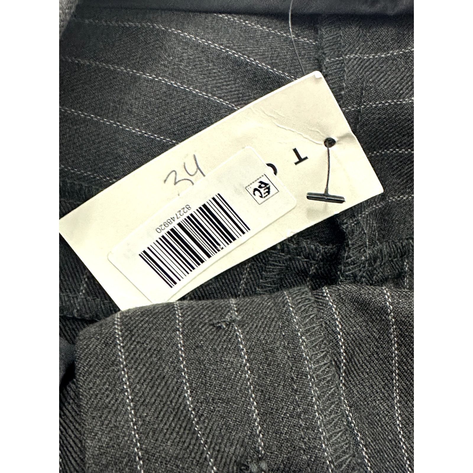 Topshop Topshop Trousers Pinstriped Button Fly Pleated Gray W 4 NWT Size 27" / US 4 / IT 40 - 7 Thumbnail