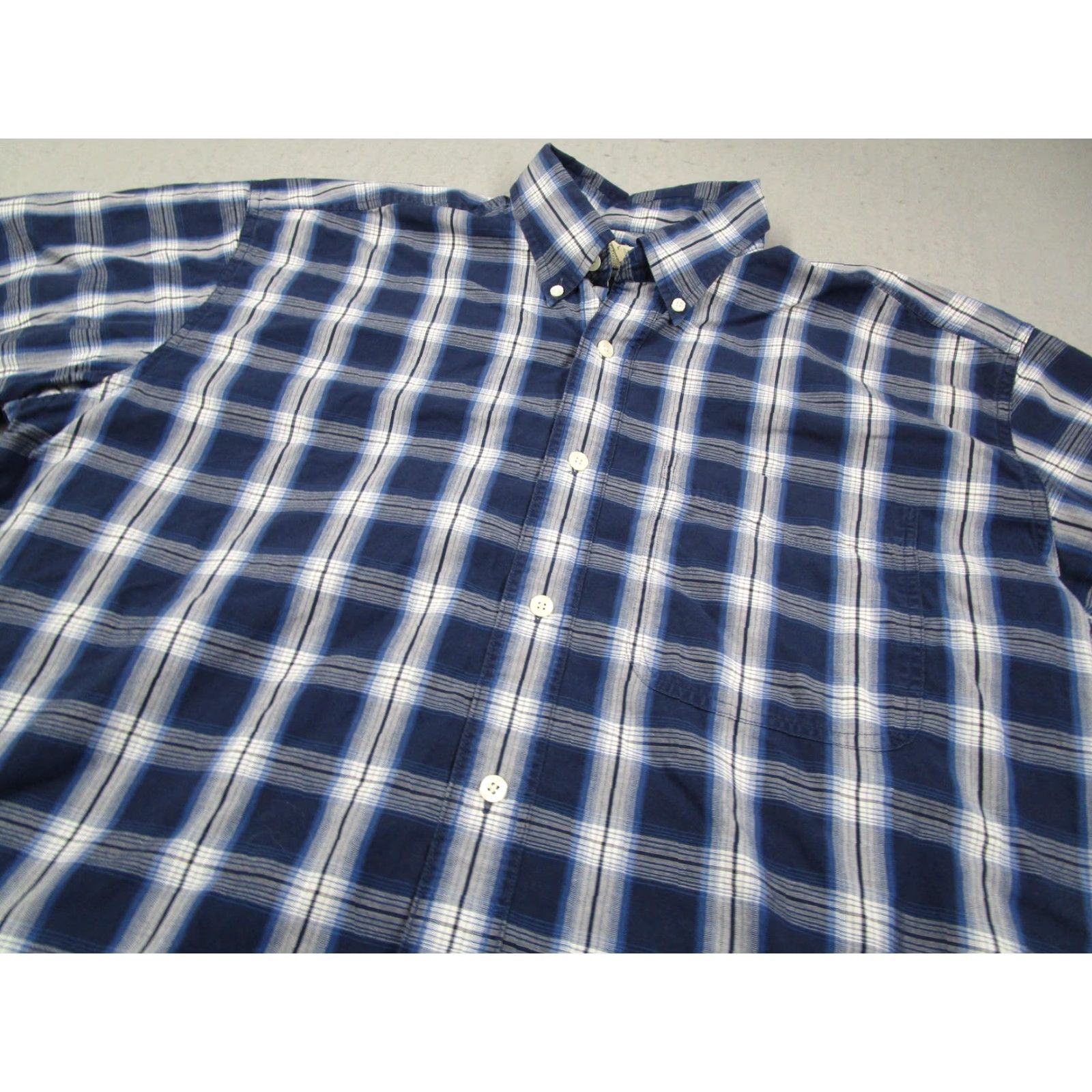 Banana Republic VINTAGE Banana Republic Shirt Mens L Blue Plaid Button-Down Hong Kong 90s Size US L / EU 52-54 / 3 - 2 Thumbnail