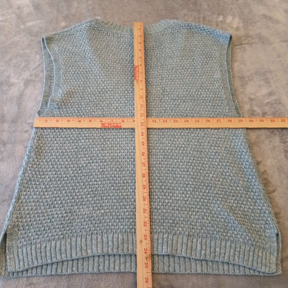 J. Jill J. Jill Sweater Vest Womens Small Blue V-Neck Cotton Blend New Size S / US 4 / IT 40 - 5 Thumbnail