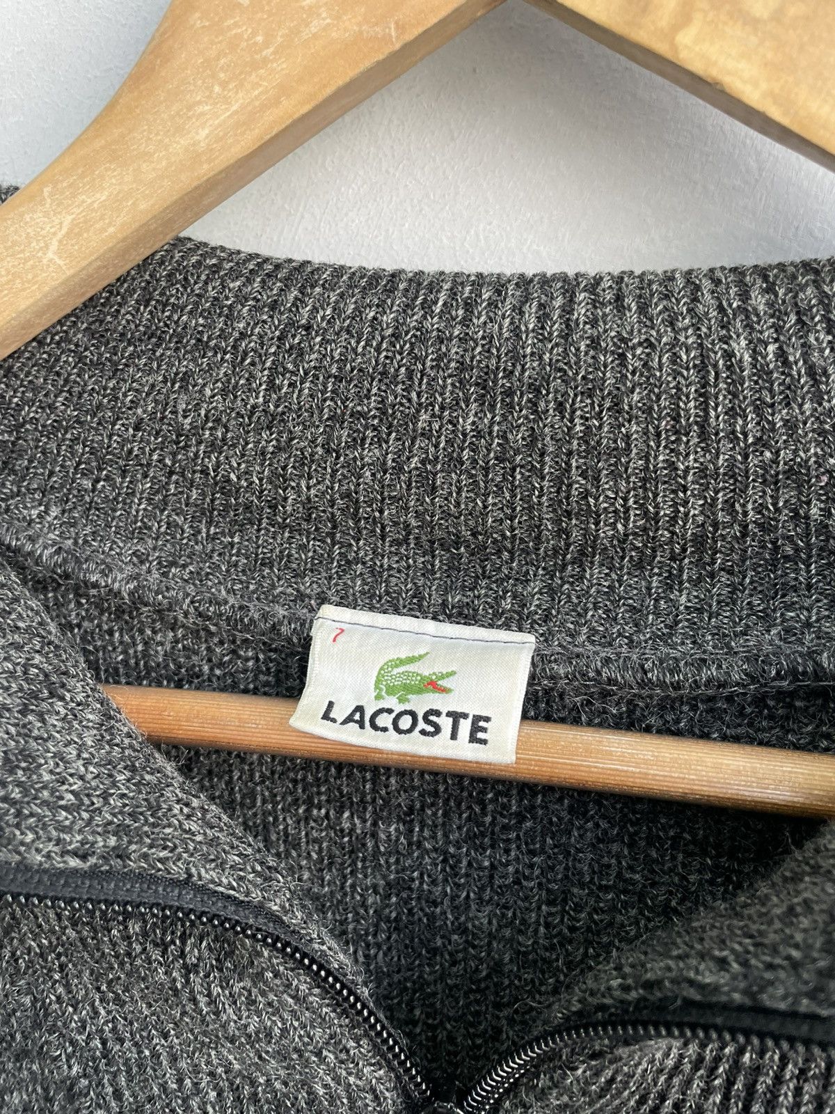Lacoste Y2K sweater Lacoste wool 1/3 zip turtle neck Size US XL / EU 56 / 4 - 7 Thumbnail