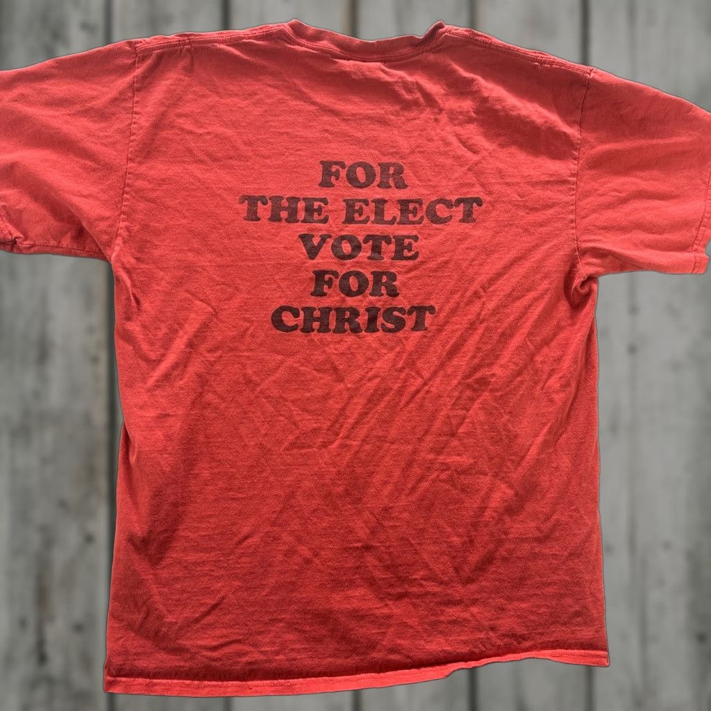 Gildan Gildan Ultra Cotton Shirt Mens Large For The Elect Vote For Christ Graphic VTG Size US L / EU 52-54 / 3 - 1 Thumbnail