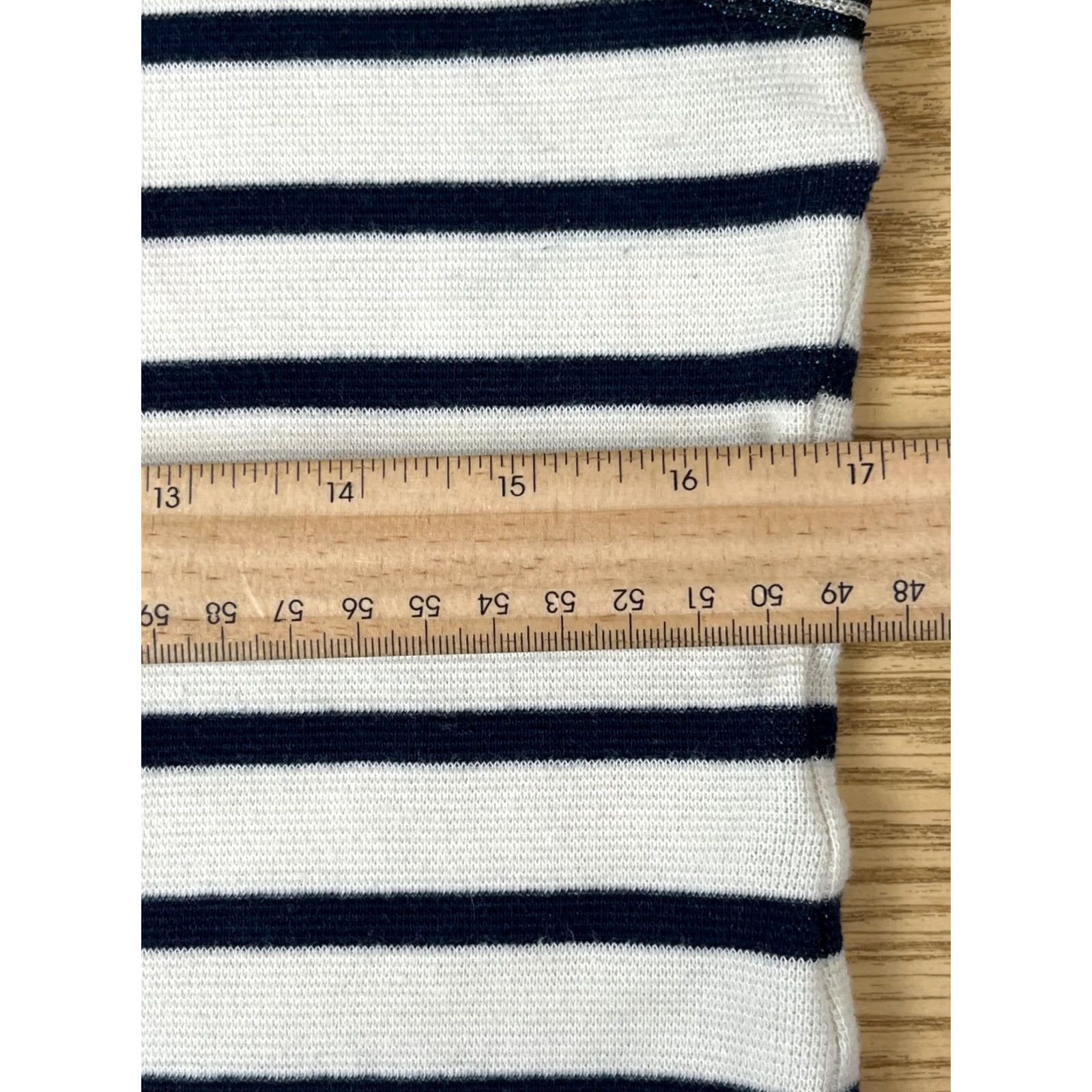 J.Crew J.CREW Women’s Large Navy White Striped Sleeveless Tank Top Stretch Regular Fit Tank/Top Size L / US 10 / IT 46 - 6 Thumbnail