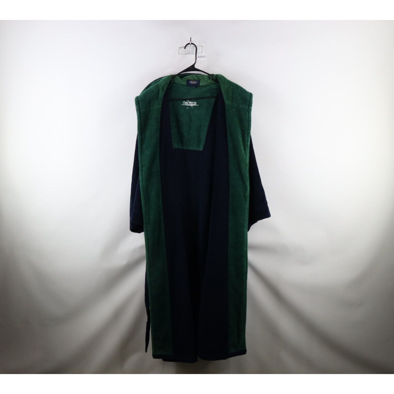 Nautica × Vintage Vintage 90s Nautica Distressed Terry Cloth Hooded Bath Robe Size US XL / EU 56 / 4 - 13 Thumbnail