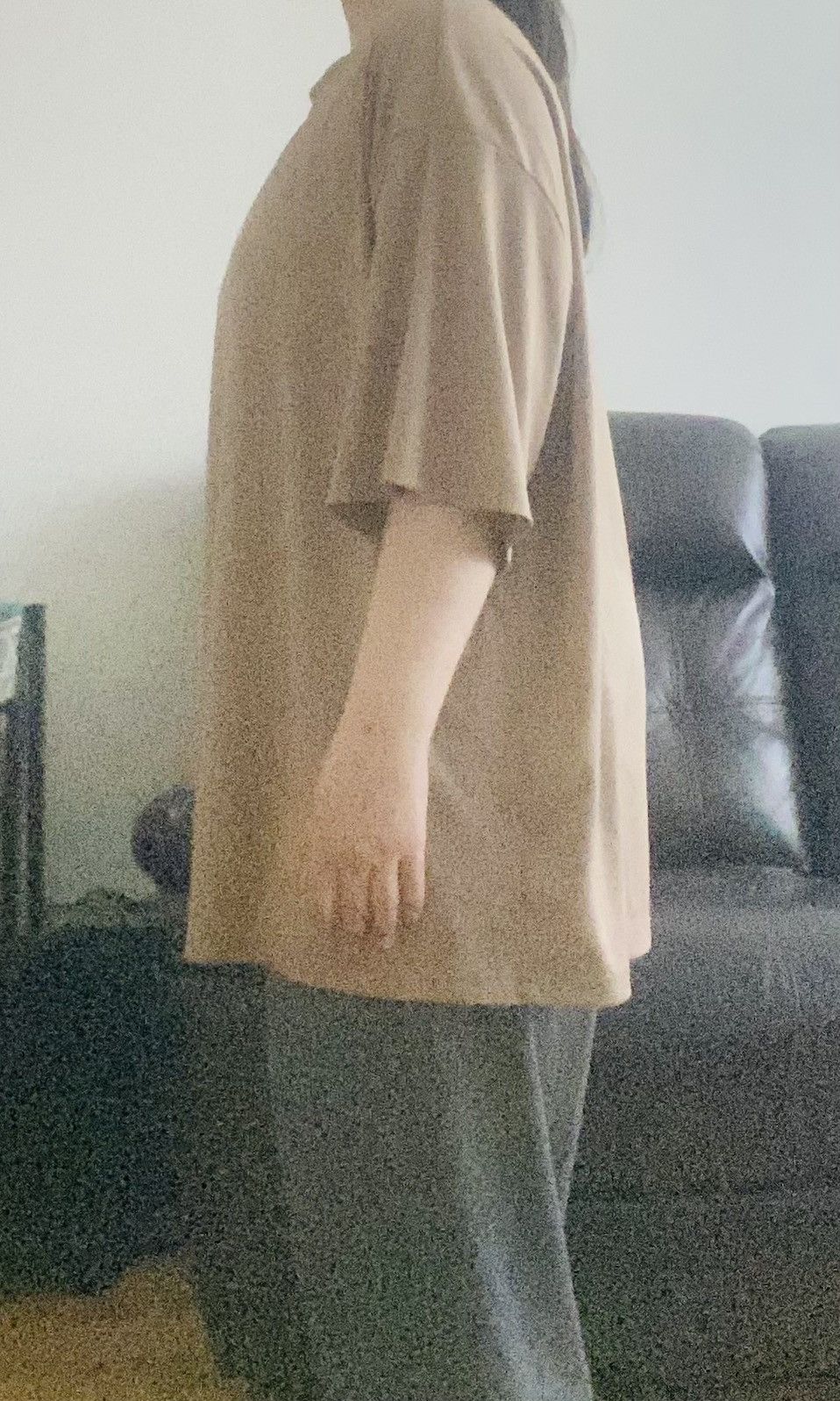 Shein 🤎 Ribbed Oversized T-Shirt – Beige/Tan Barely Worn Size XL / US 12-14 / IT 48-50 - 3 Thumbnail