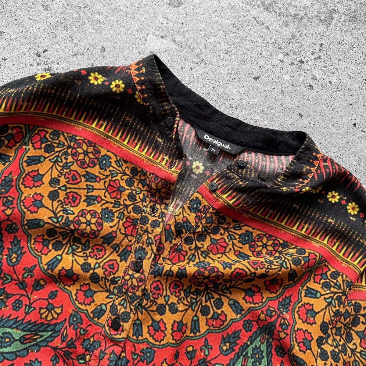 Desigual Desigual Womens Boho Paisley Floral Long Sleeve Blouse Size XL / US 12-14 / IT 48-50 - 5 Thumbnail