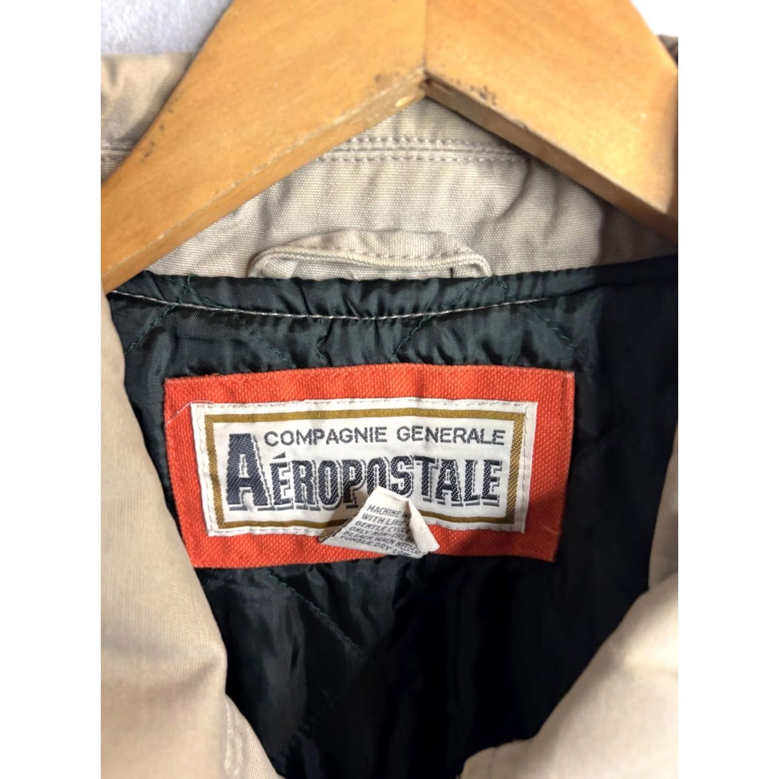 Aeropostale VINTAGE Aeropostale Jacket Mens XL Beige Canvas Military Field Hong Kong 90s Size US XL / EU 56 / 4 - 3 Thumbnail