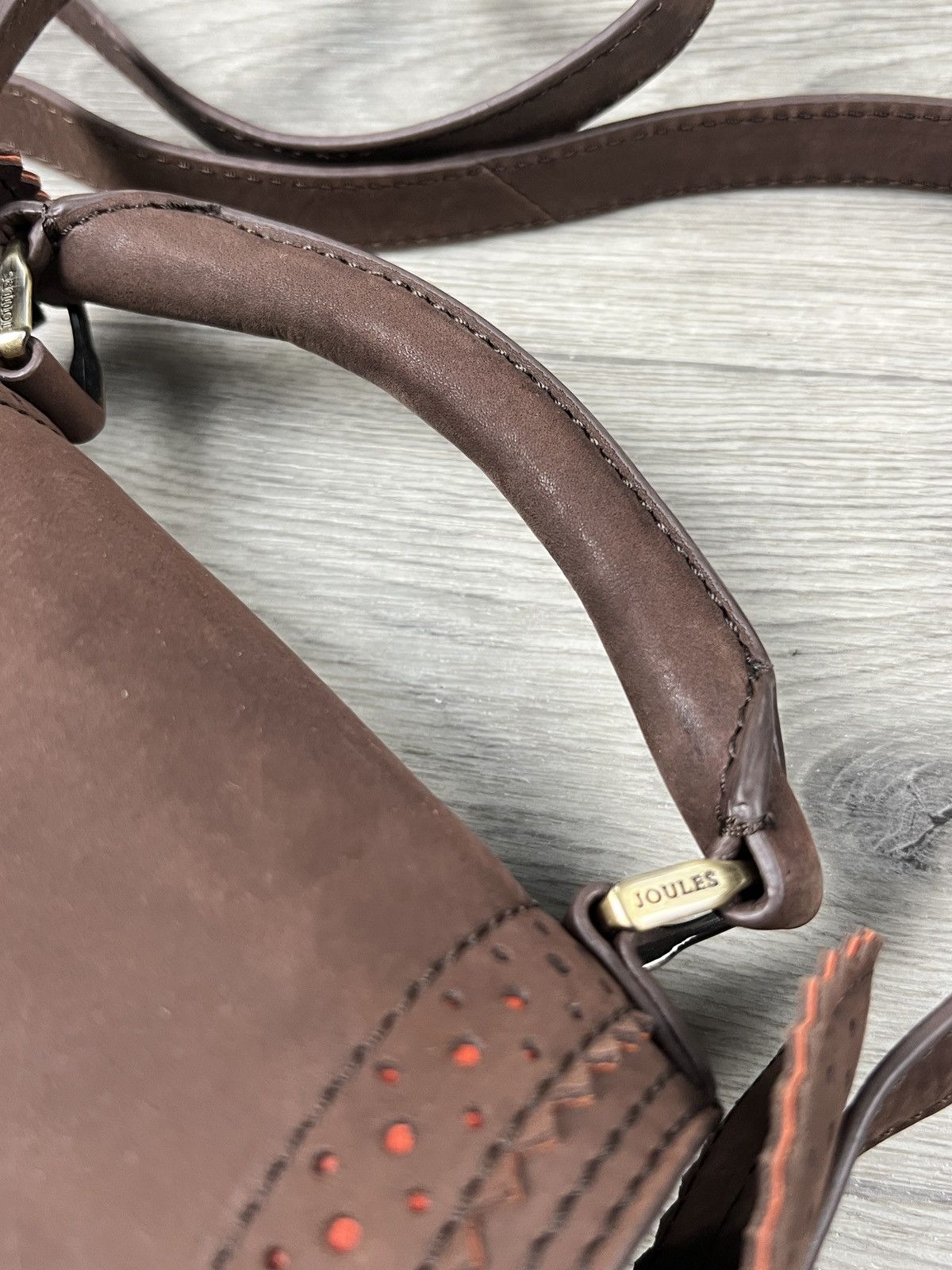 Other Joules Dawcett Spanish Leather Saddle Bag - Chocolate Size ONE SIZE - 3 Thumbnail