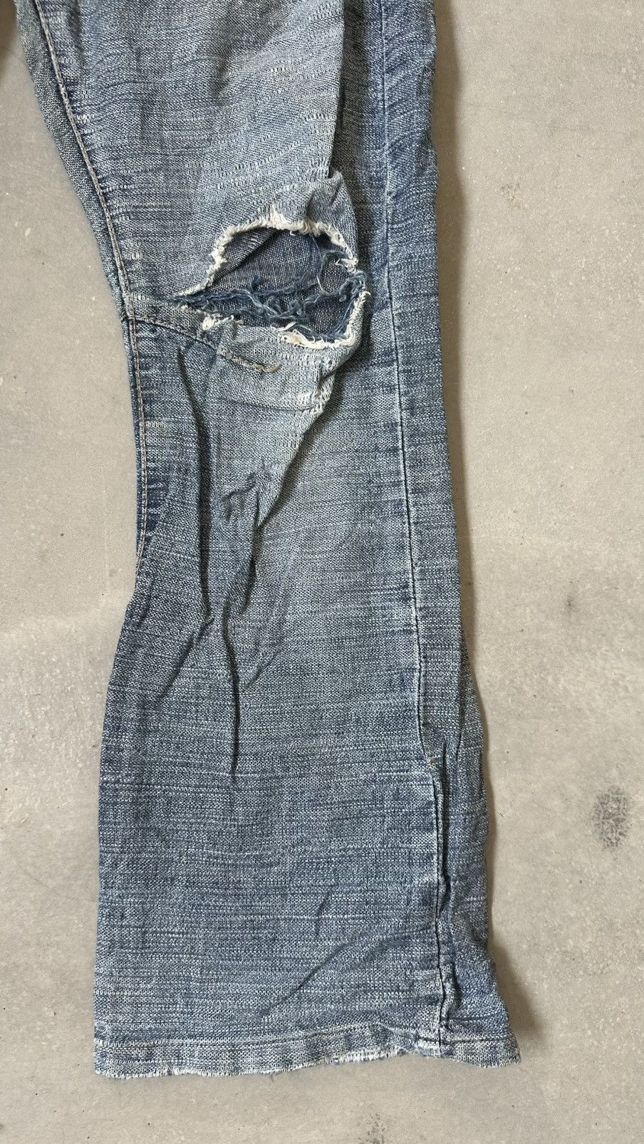 Japanese Brand WILD KHAKIS DISTRESSED DENIM PANT Size US 34 / EU 50 - 3 Thumbnail
