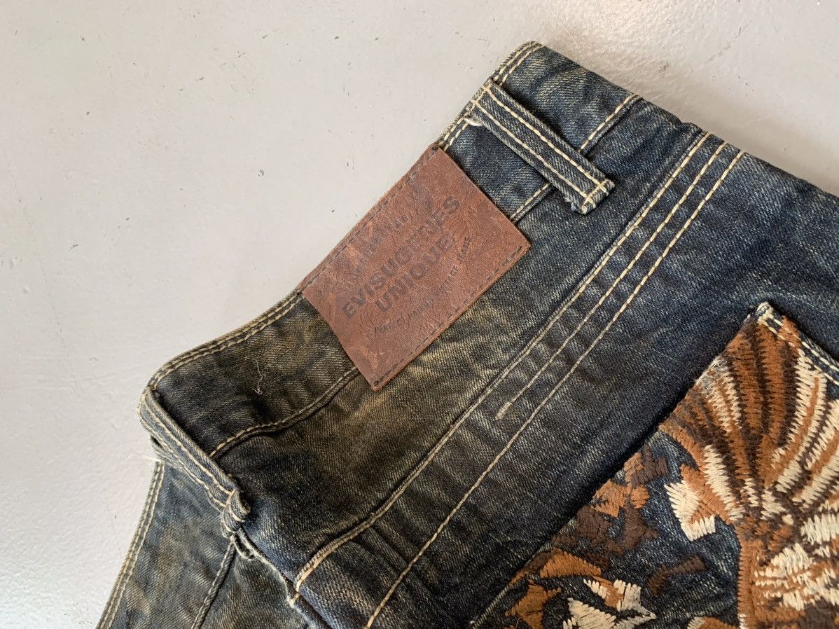 Vintage Vintage Evisu inspired Japanese SpellOut buckle belt denim Size US 36 / EU 52 - 3 Thumbnail