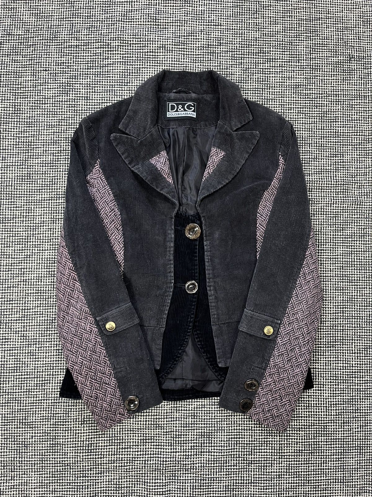 Designer × Dolce & Gabbana ➕ vintage D&G Dolce & Gabbana corduroy blazer jacket Size M / US 6-8 / IT 42-44 - 3 Thumbnail