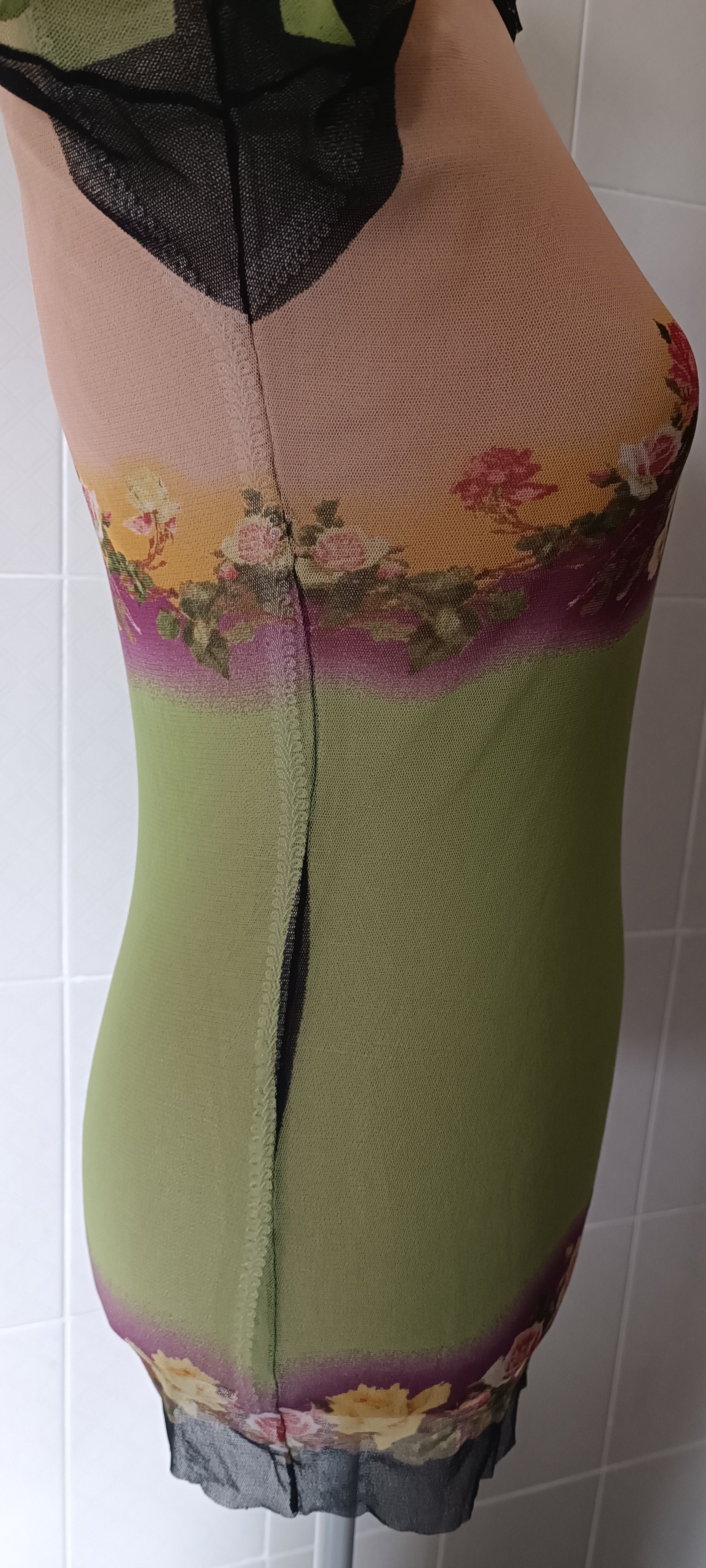 Jean Paul Gaultier SS2001_ flower print nylon mesh top Size L / US 10 / IT 46 - 8 Thumbnail