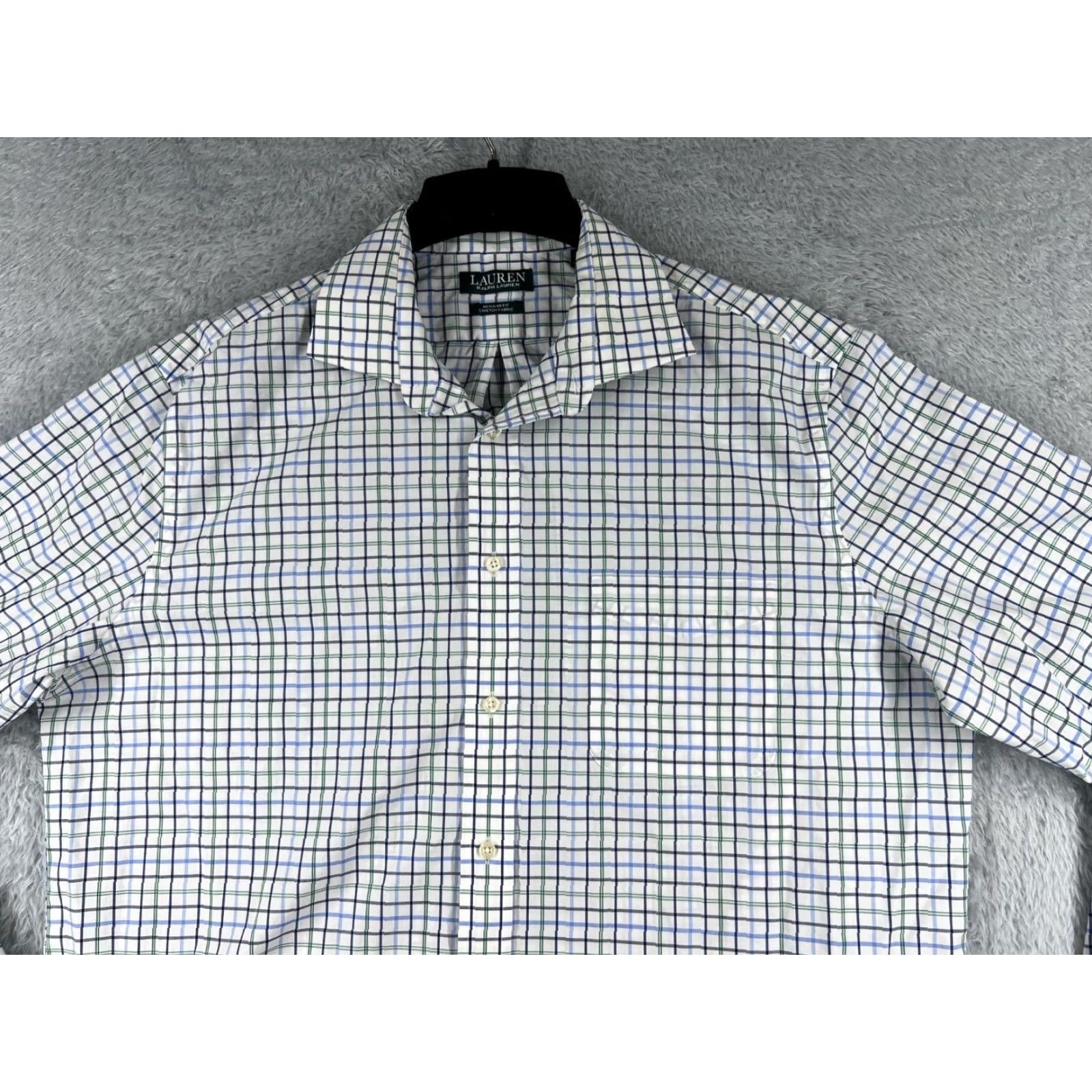 Ralph Lauren Lauren Ralph Lauren Shirt Adult XL Blue Plaid Button-Up Cotton Size US XL / EU 56 / 4 - 4 Thumbnail