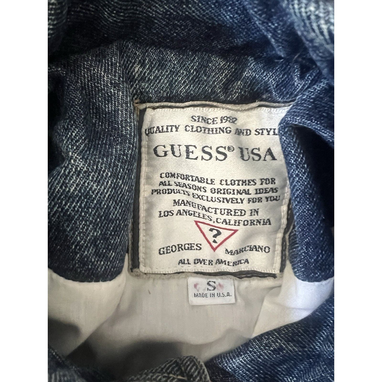 Guess Vintage 1980’s Guess Military Flight Denim Size Small Jacket Size US S / EU 44-46 / 1 - 5 Thumbnail