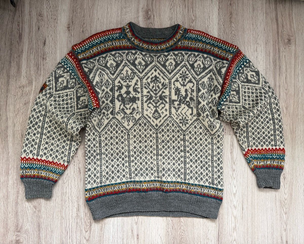 Dale Of Norway Dale Garn Wool Fair Isle Ski Sweater Oversize L 1990s Size US L / EU 52-54 / 3 - 1 Thumbnail