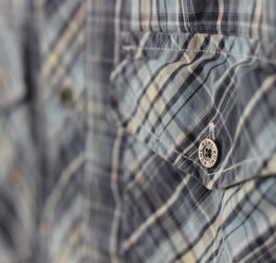Kuhl Kuhl Suncel Shirt Blue Plaid Button Short Sleeve Outdoor M Size US M / EU 48-50 / 2 - 4 Thumbnail