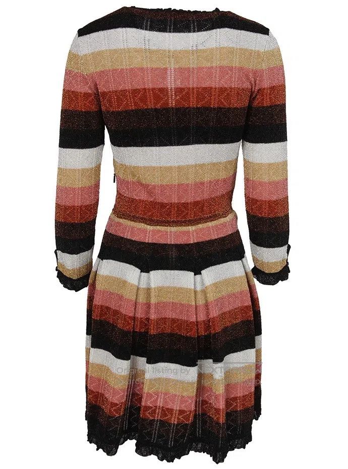 Fendi Fendi Lurex Dress with Classic Striped Design, Wool Blende Size XS / US 0-2 / IT 36-38 - 2 Thumbnail