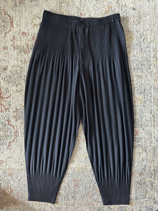 Issey Miyake Homme Plissé Issey Miyake Men's Blue Baloon Trousers