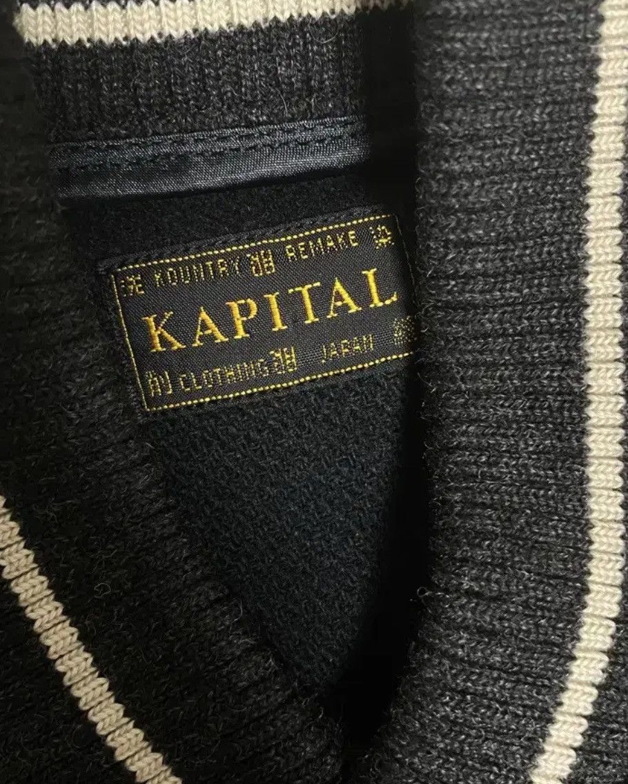 Japanese Brand × Kapital Kapital L Five Bone Learher And Wool Varsity Size US L / EU 52-54 / 3 - 3 Thumbnail