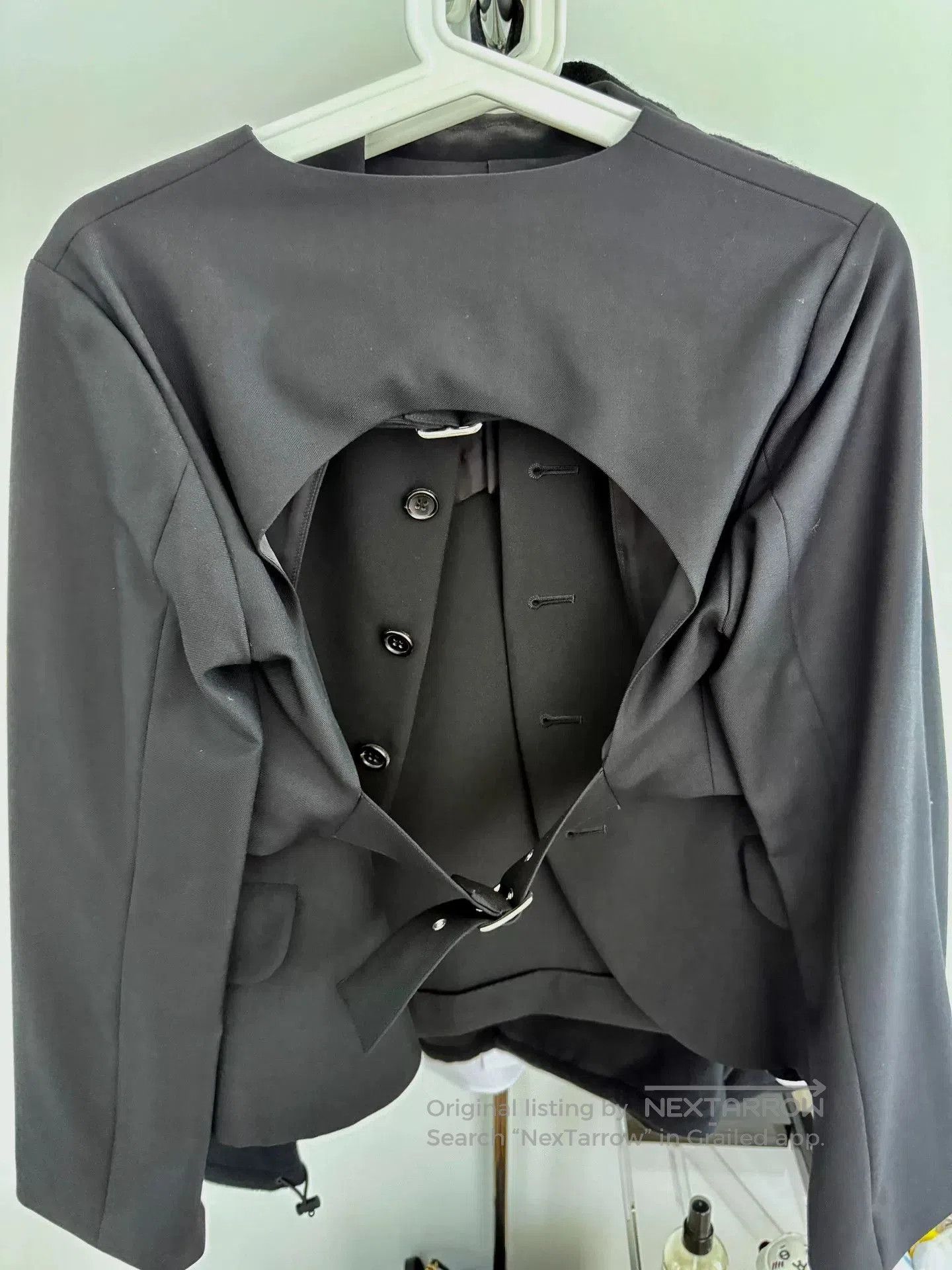 Comme des Garcons Comme des Garcons CDG Noir Buckle Short Jacket. Size US S / EU 44-46 / 1 - 3 Thumbnail