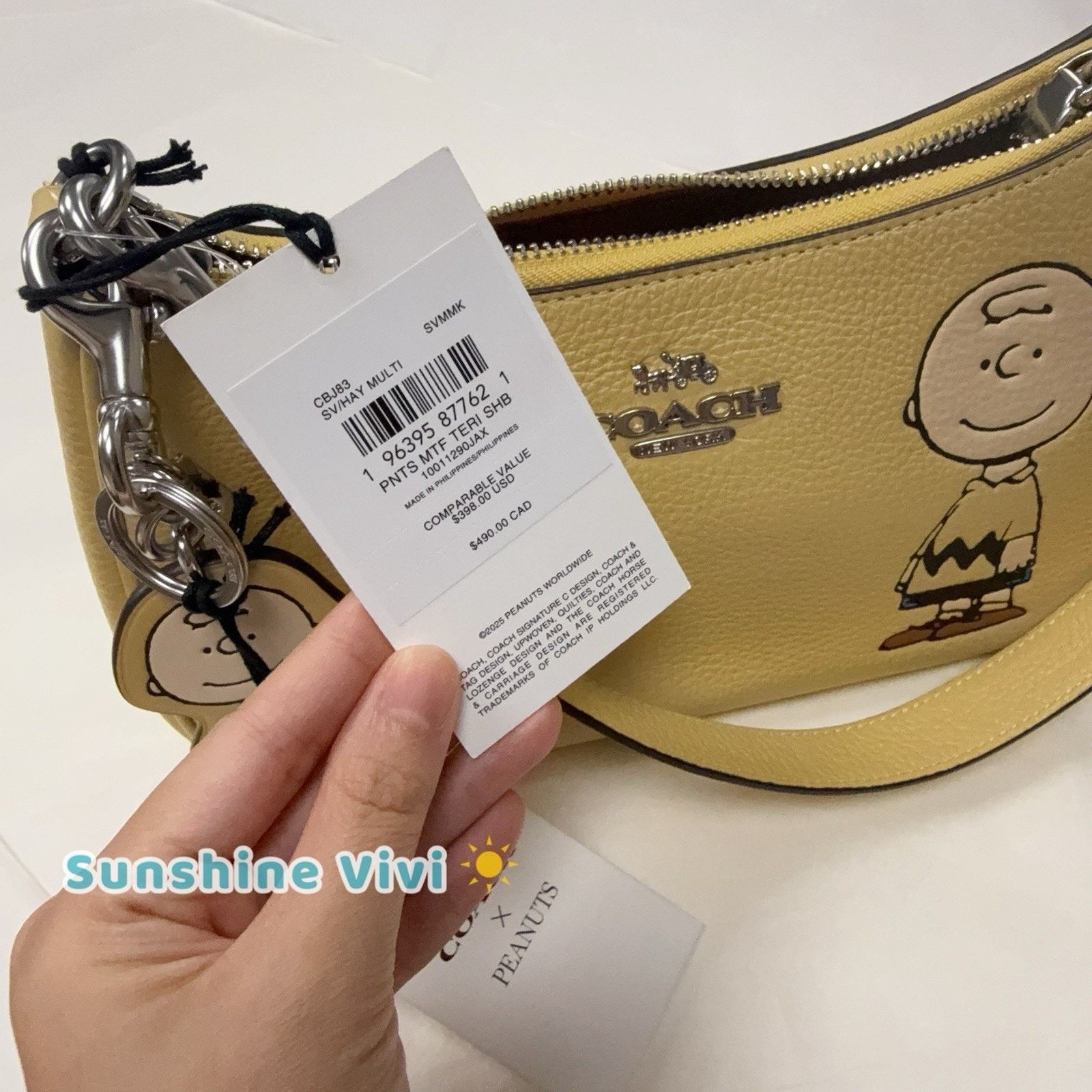 Coach NWT Coach X Peanuts Bundle Teri CBJ83 & CBG59 Charm Size ONE SIZE - 8 Thumbnail