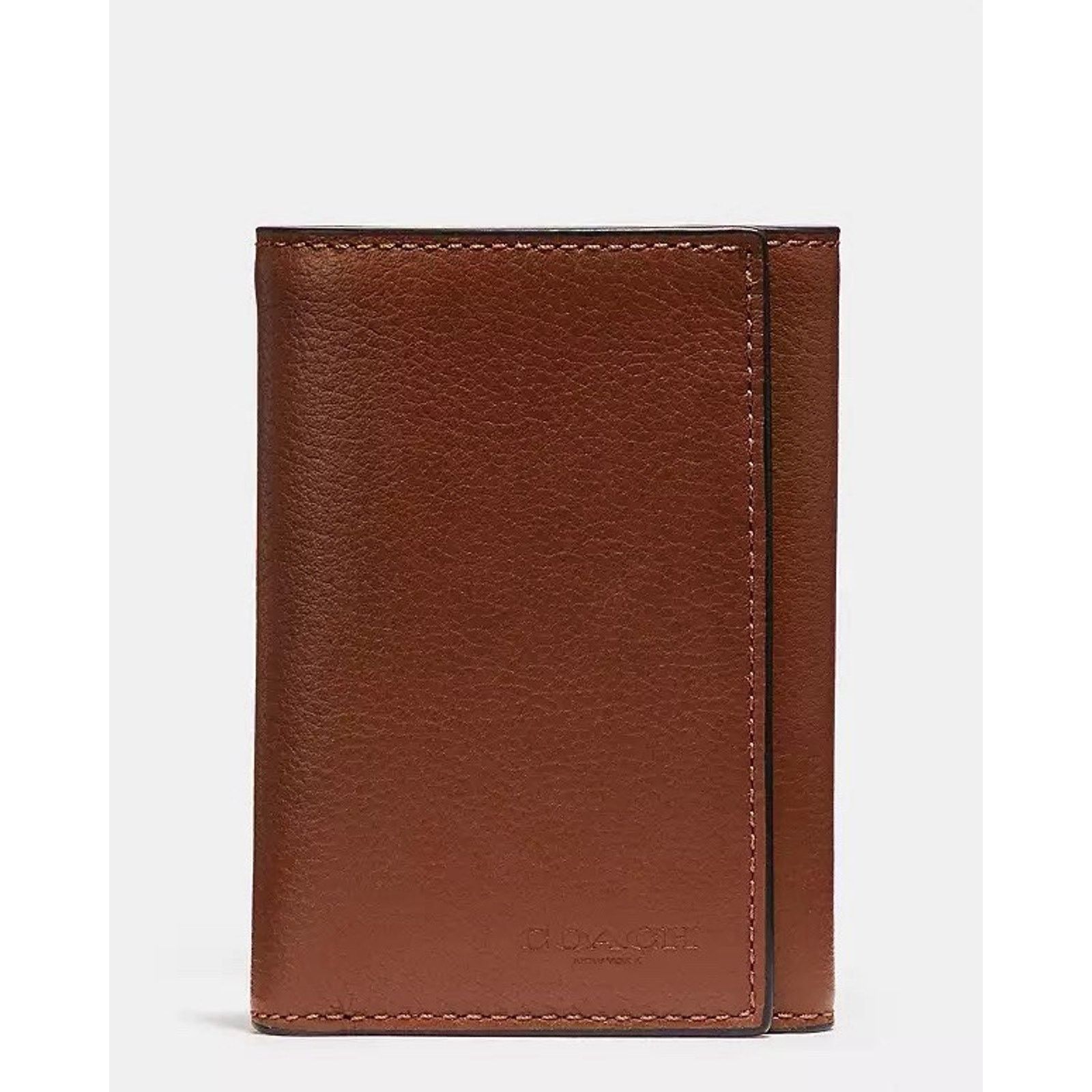 Coach NWT Coach Men's Leather Tri-Fold Wallet 23845 Saddle Size ONE SIZE - 4 Thumbnail