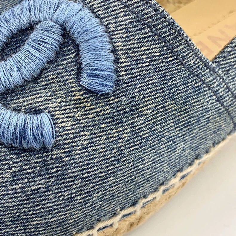 Chanel Chanel Blue Logo Embroidered Casual SlipOn Shoes -2505 Size US 5.5 / EU 38 - 9 Thumbnail