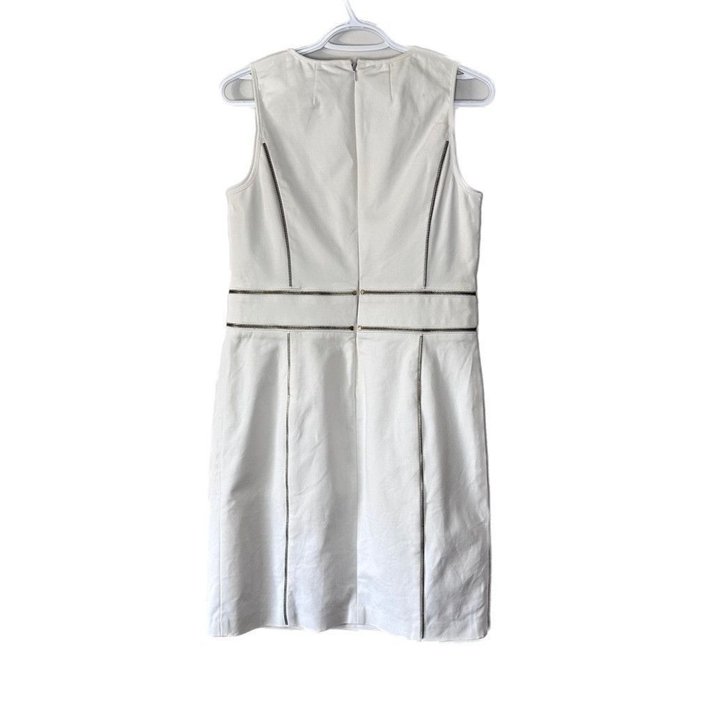 Michael Kors Michael Kors Contrast Zipper Sheath Dress Sleeveless White 8 Size M / US 6-8 / IT 42-44 - 6 Thumbnail