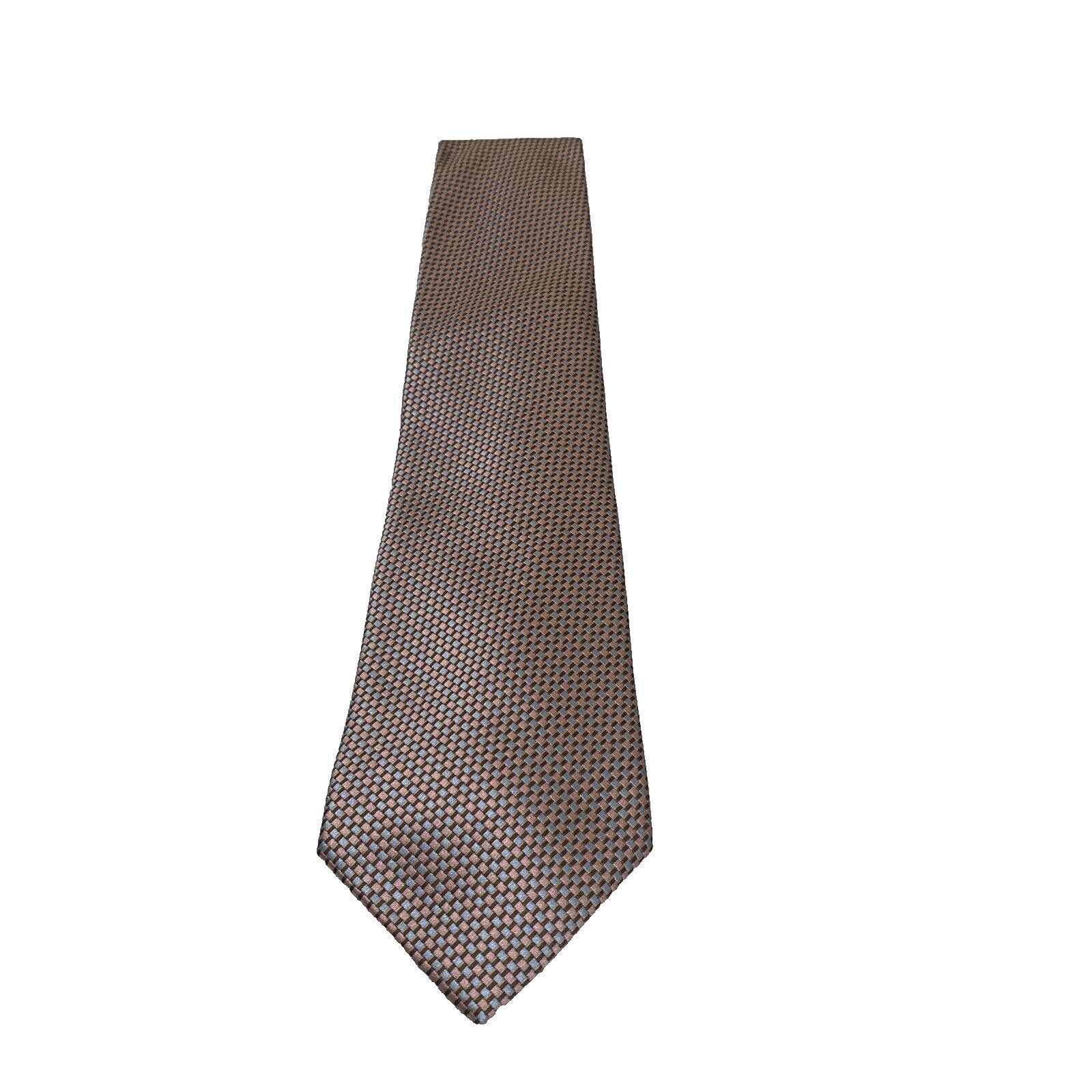Other Laurant Bennet Milano Men's Tie Peach Blue Brown Size ONE SIZE - 1 Thumbnail