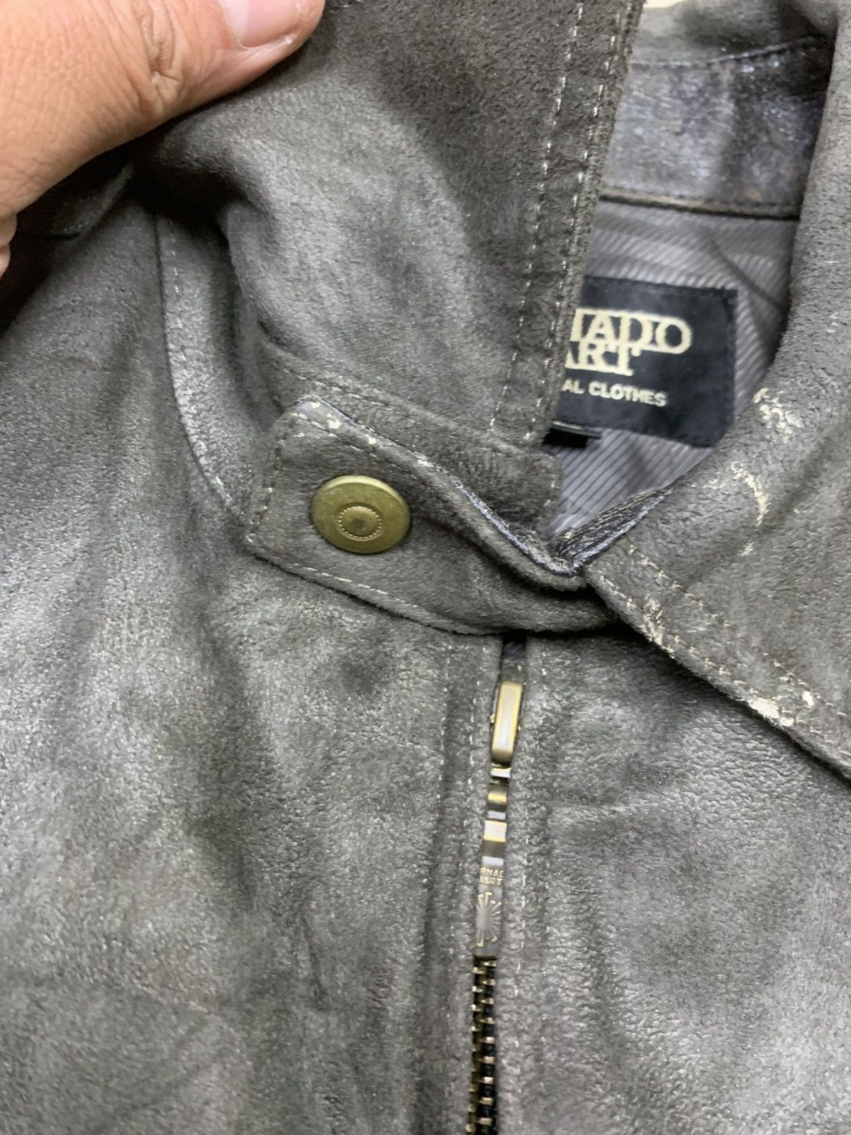 Tornado Mart Tornado Mart Suede Leather Punk Style Lace Up Jacket Size M / US 6-8 / IT 42-44 - 14 Thumbnail