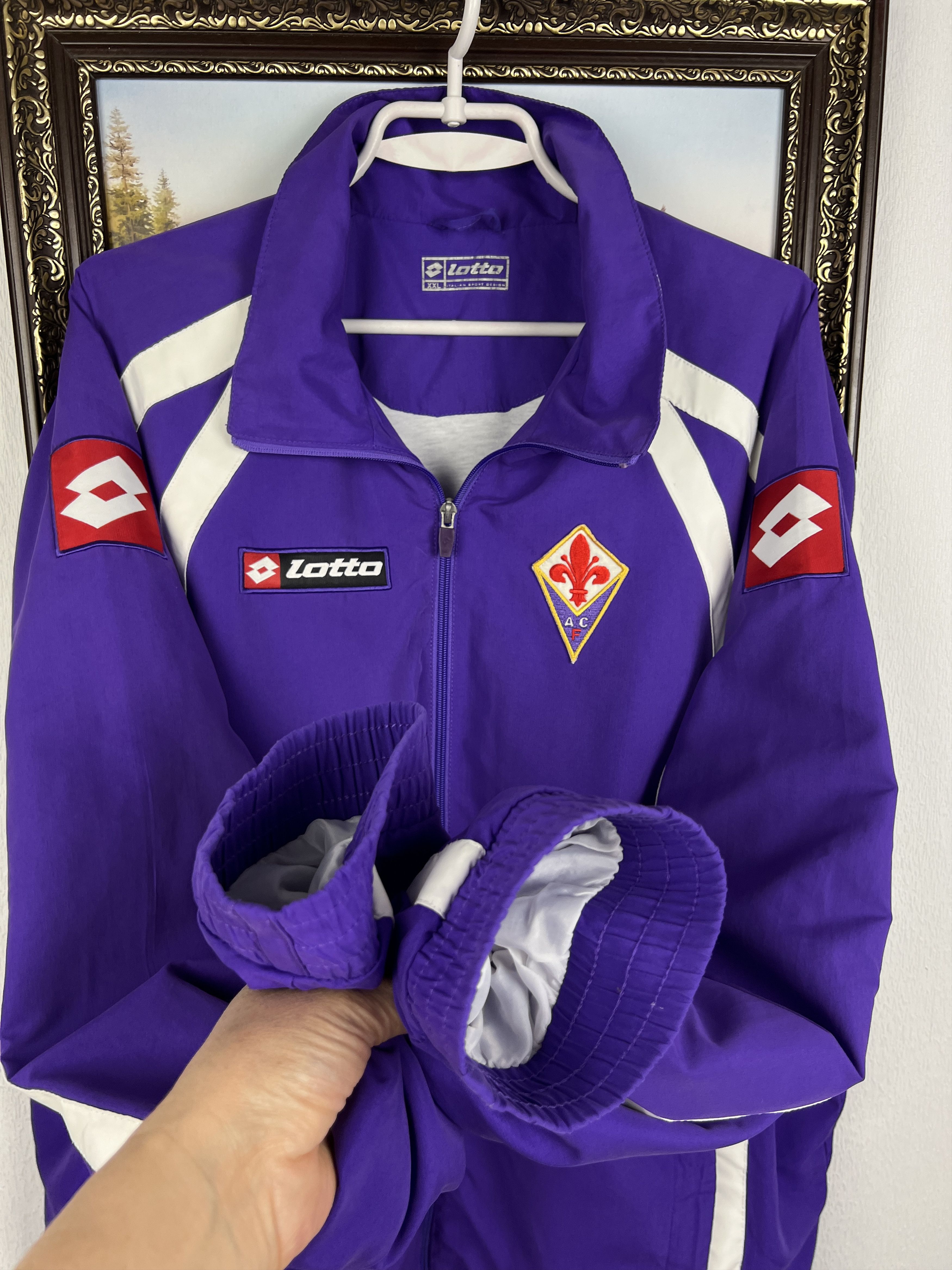Lotto Sport Fiorentina Football Suit Jacket Pants Set Soccer Rare Size US XXL / EU 58 / 5 - 7 Thumbnail