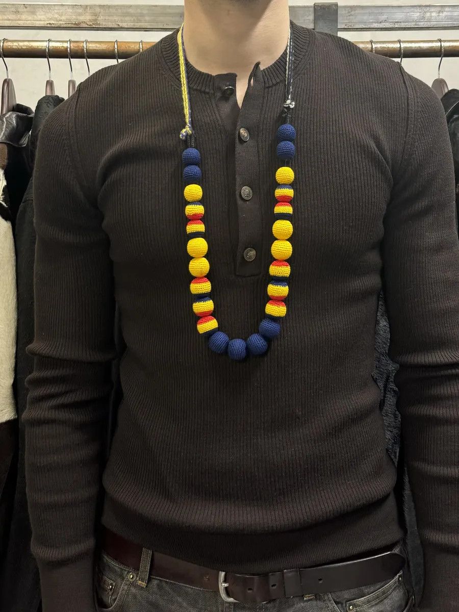Prada AW2005 Prada Chocker Nappa Yellow Bead Savage Necklace Size ONE SIZE - 3 Thumbnail
