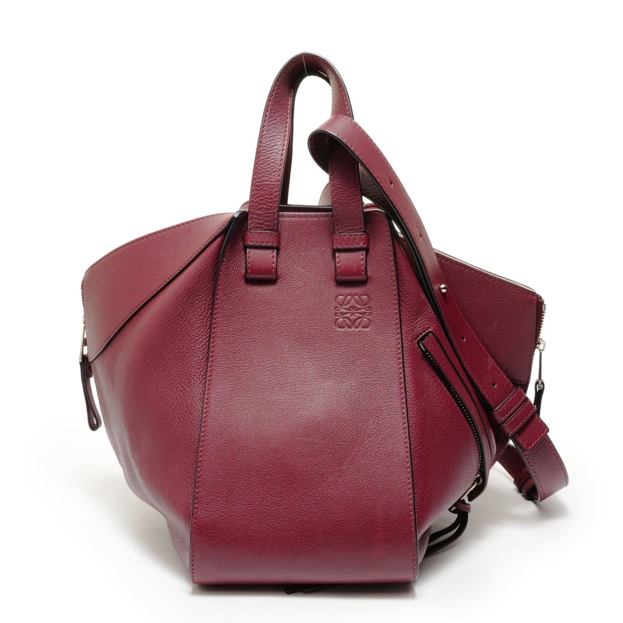 Loewe Loewe Hammock Leather 2-Way Handbag, Bordeaux, Red Size ONE SIZE - 1 Thumbnail
