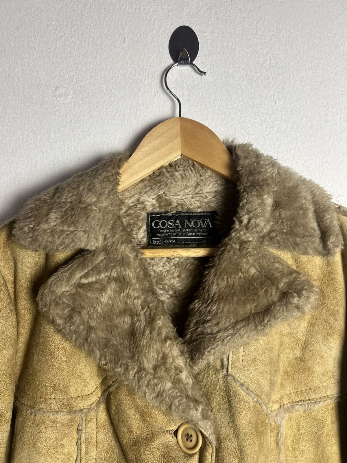 Vintage Vintage 70s Cosa Nova Tan Leather Suede Faux Fur Jacket Size US M / EU 48-50 / 2 - 10 Thumbnail