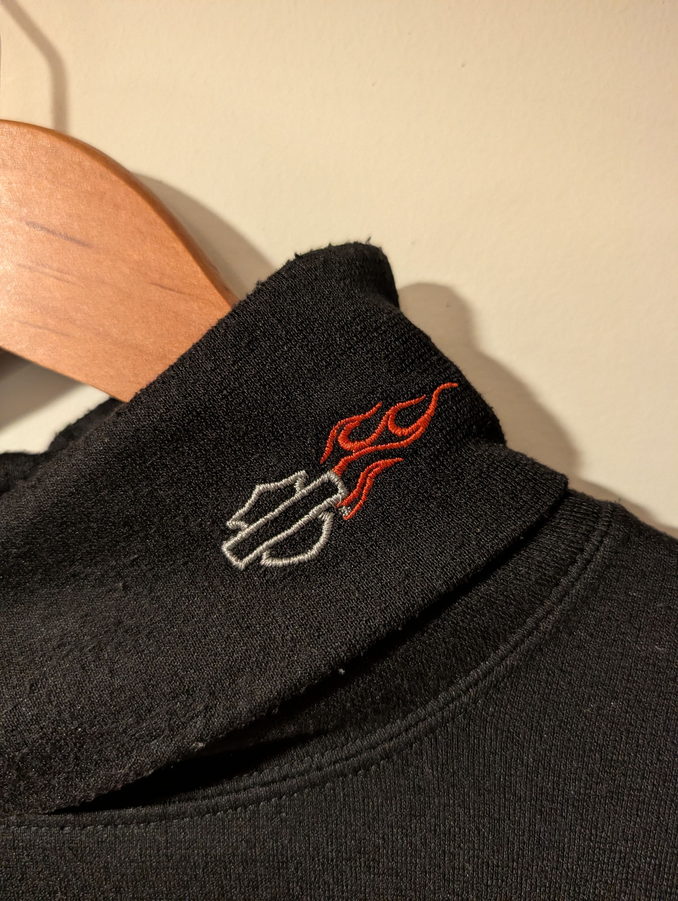 Harley Davidson Harley-Davidson Embroidered Logo Mock Neck Turtle Neck Shirt Size US XL / EU 56 / 4 - 2 Thumbnail