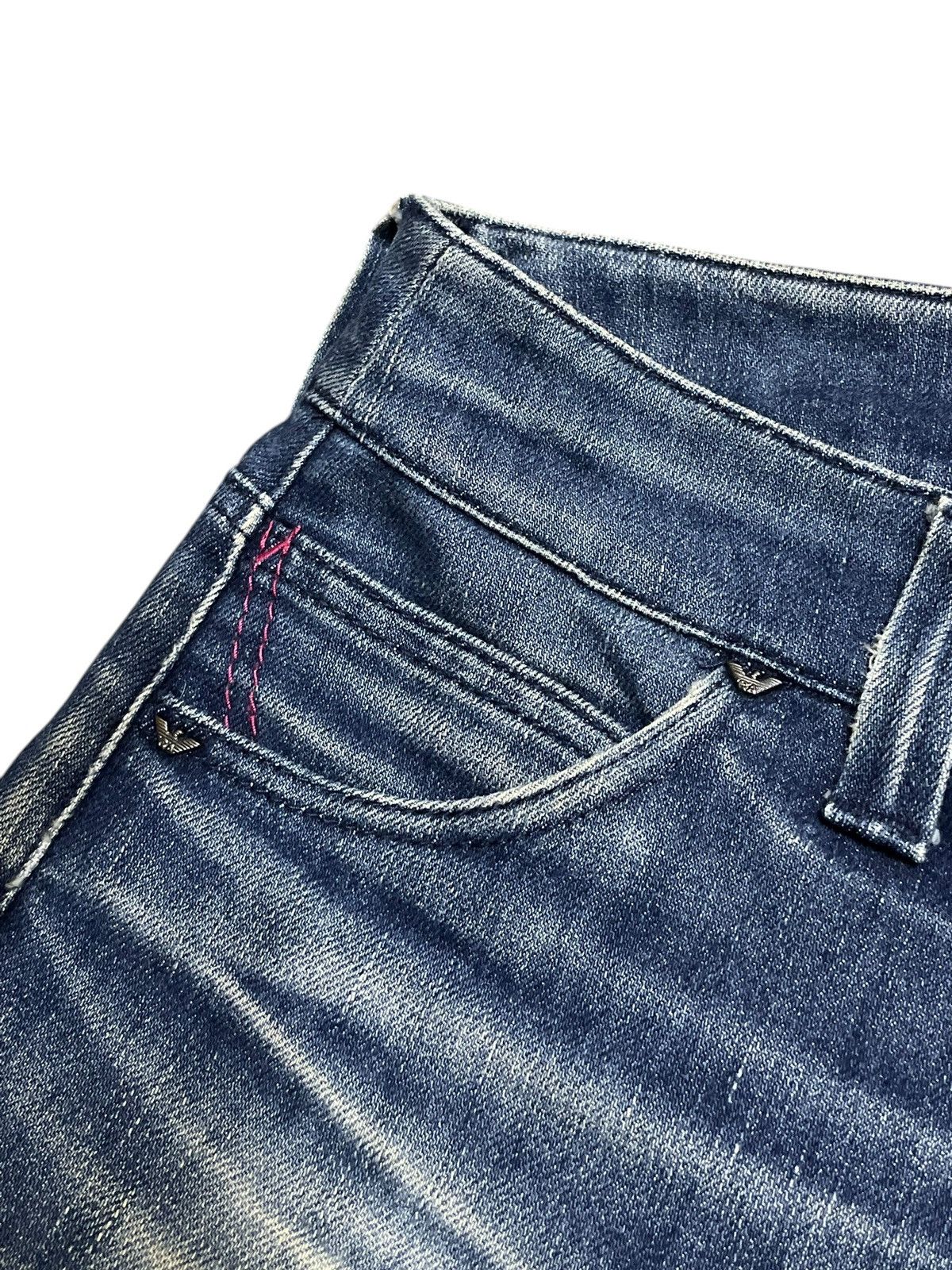 Emporio Armani Vintage Y2K Emporio Armani Beads At Back Style Bootcut Jeans Size 29" - 13 Thumbnail