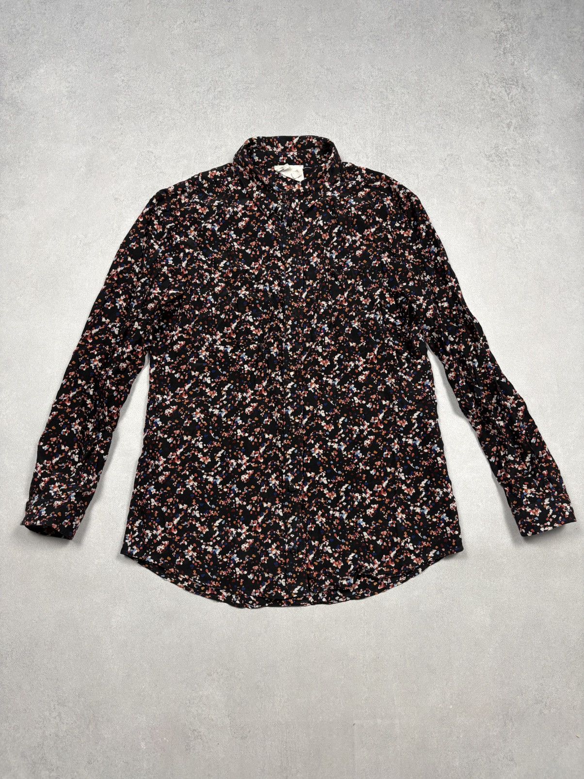 Sezane Sézane Silk Button Up Pocket Shirt Size 36 Black Multicolor Size XS / US 0-2 / IT 36-38 - 1 Thumbnail