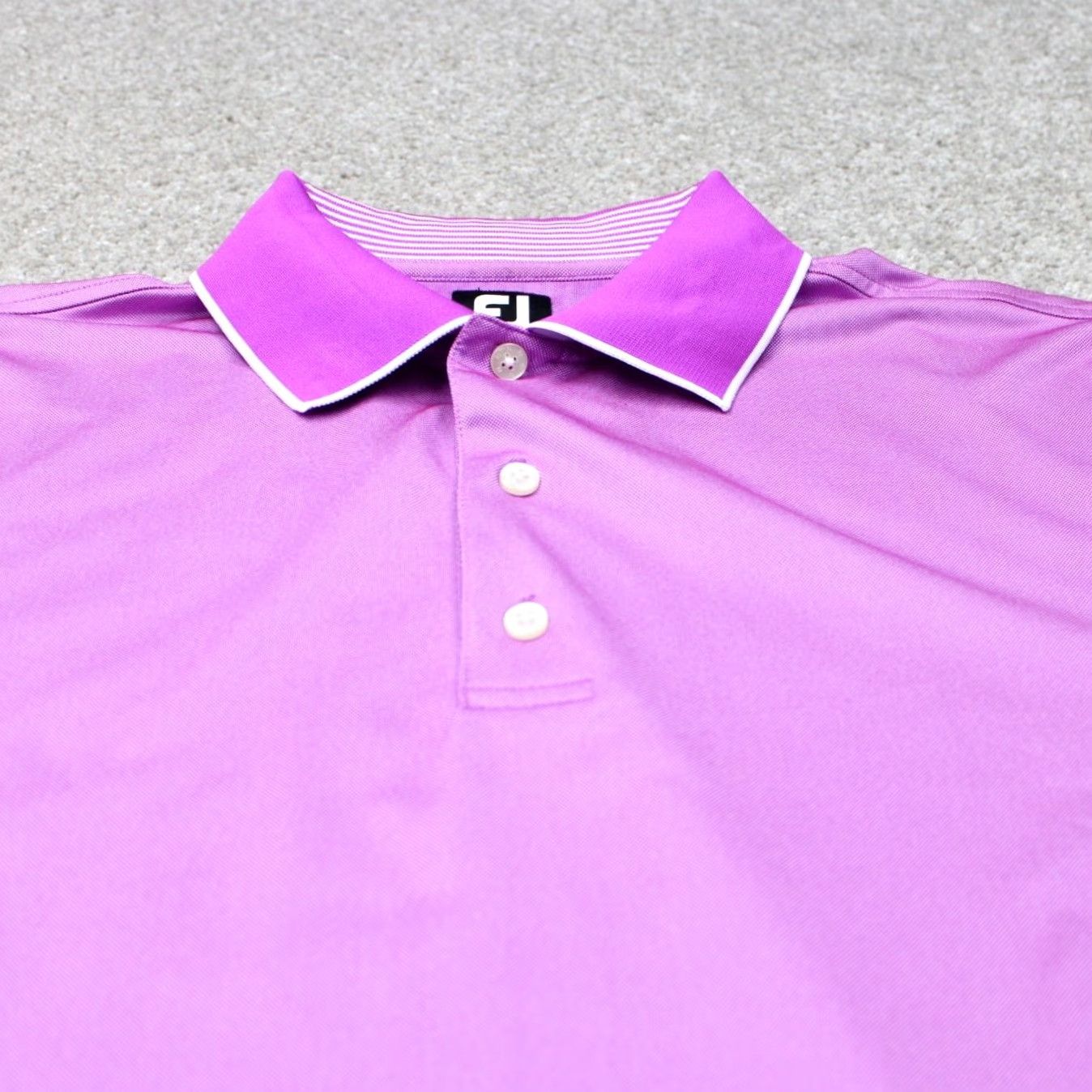 Footjoy FootJoy Polo Shirt Mens Large Purple Golf Short Sleeve Poly Stretch Pullover Size US L / EU 52-54 / 3 - 5 Thumbnail