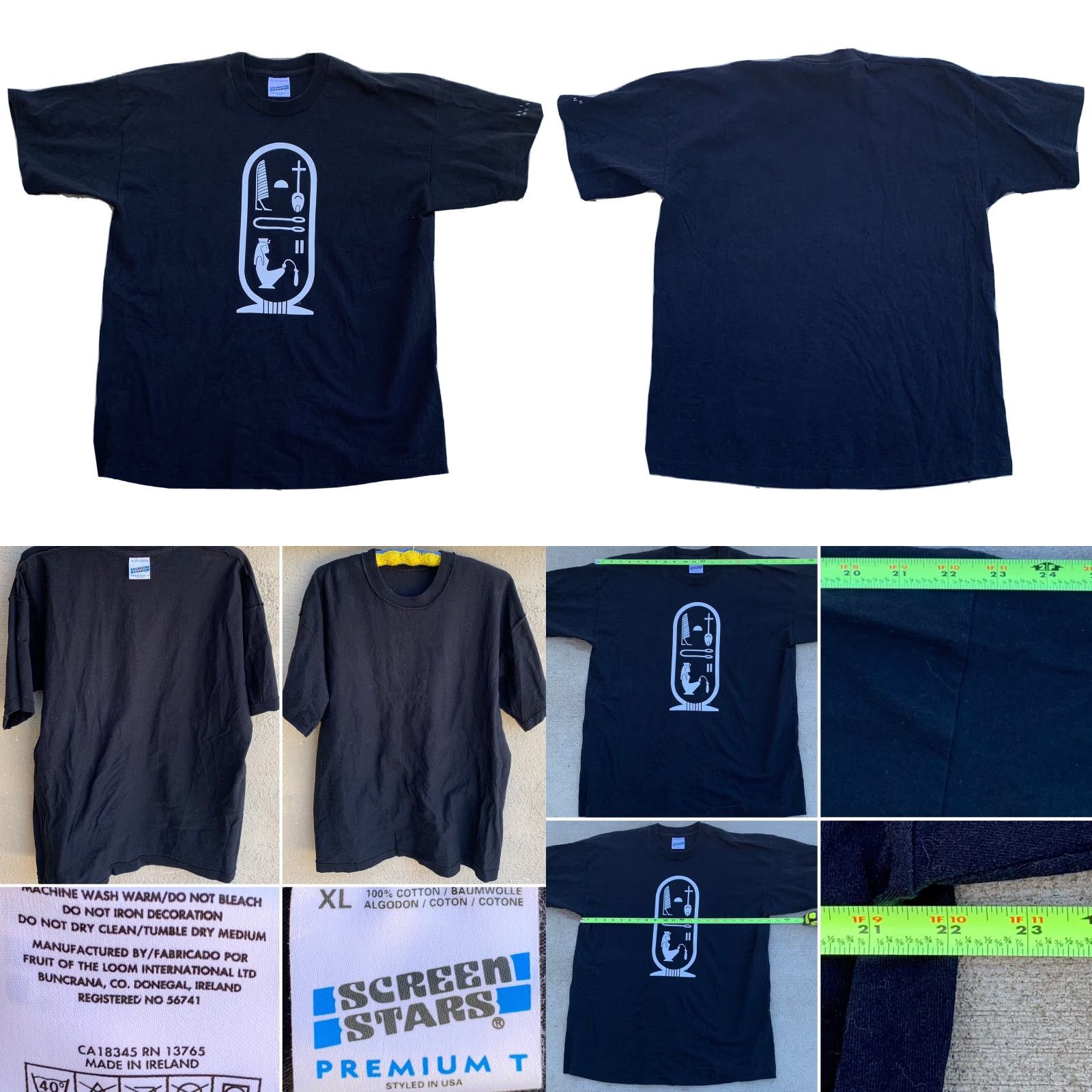Vintage VINTAGE Screen Stars T-Shirt British Museum XL Short Sleeve Men Black 100% Cotton Graphic Tee Size US XL / EU 56 / 4 - 8 Thumbnail