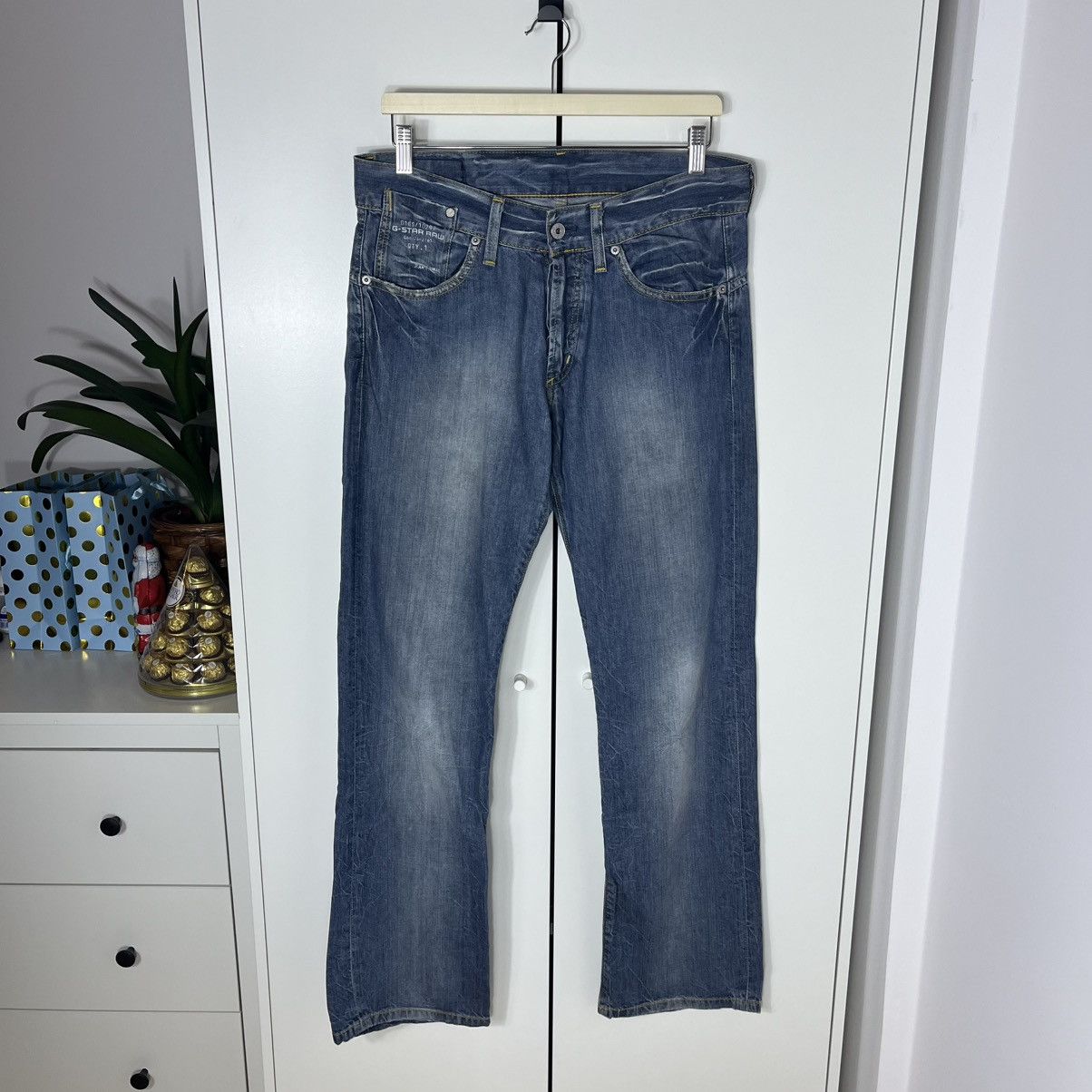 G-Star G-Star Raw S.C. Ruger Denim Washed Blue Jeans Streetwear Y2K Size US 32 / EU 48 - 1 Thumbnail