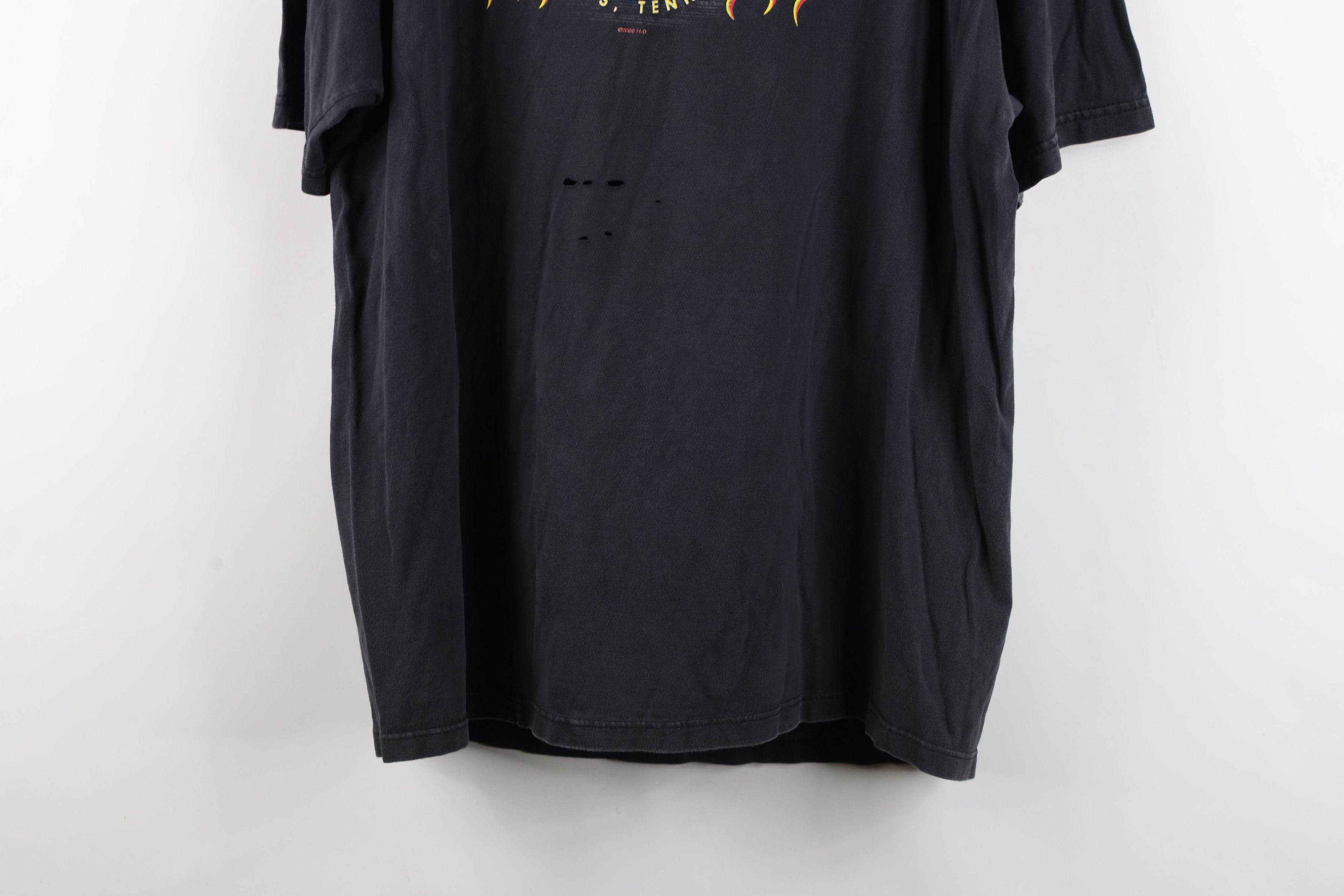 Harley Davidson Vintage Y2K 2000 Harley Davidson Fire Flames T-Shirt USA Size US XL / EU 56 / 4 - 15 Thumbnail