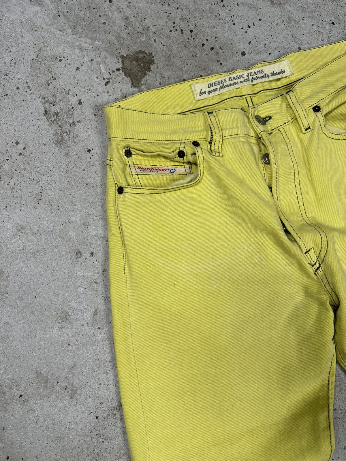 Diesel × Vintage Vintage 2001 Diesel Fellow Yellow Denim Pants Jeans Y2K Size US 30 / EU 46 - 7 Thumbnail