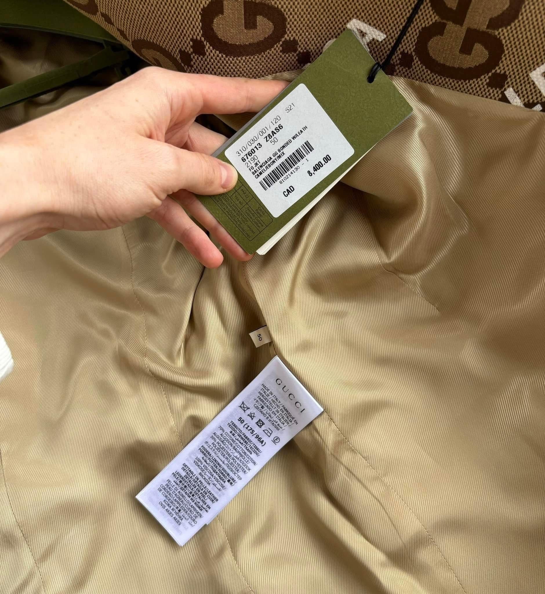 Gucci × The North Face Gucci x Balenciaga Hacker Project Jumbo GG Jacke Size 50R - 5 Thumbnail