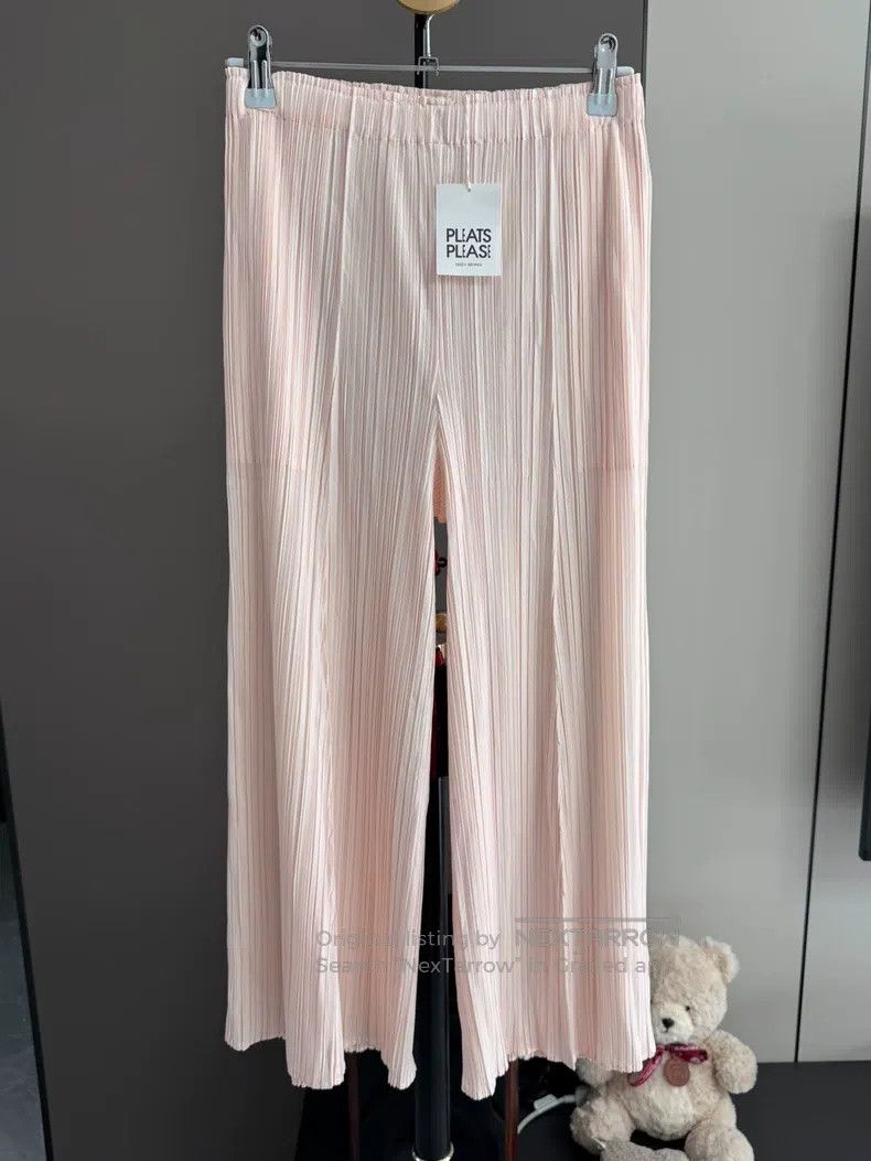 Issey Miyake Issey Miyake Cotton-soft Wide-leg Trousers Size 25" / US 0 / IT 36 - 1 Thumbnail