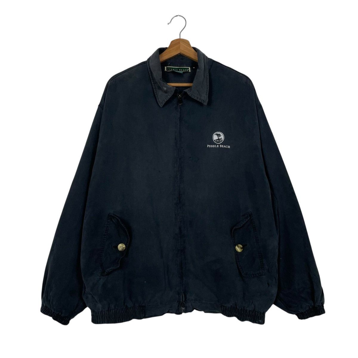Japanese Brand Pebble Beach Black Bomber Jacket Size US M / EU 48-50 / 2 - 1 Thumbnail