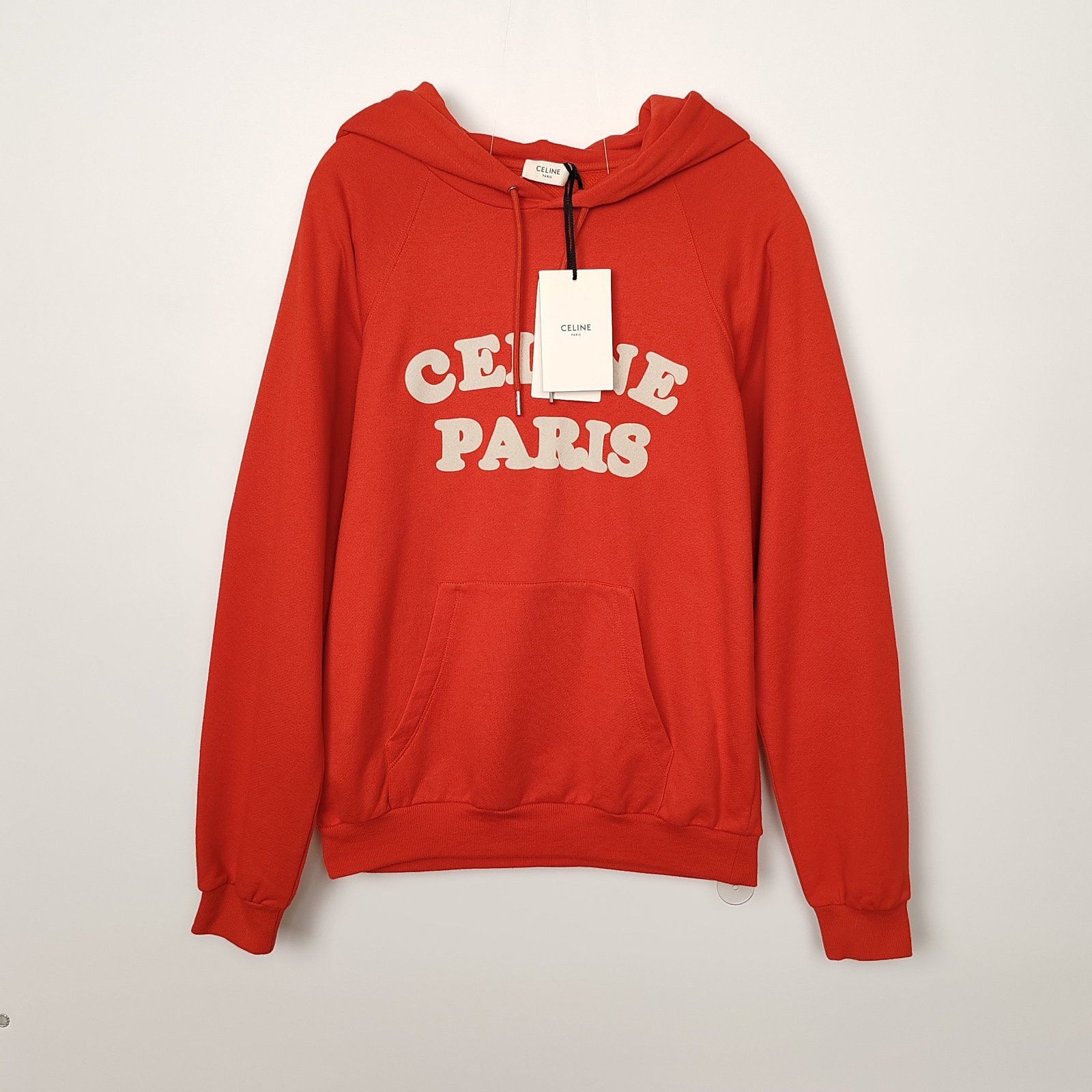 Celine Celine Logo Hoodie Red Size S Size S / US 4 / IT 40 - 1 Thumbnail