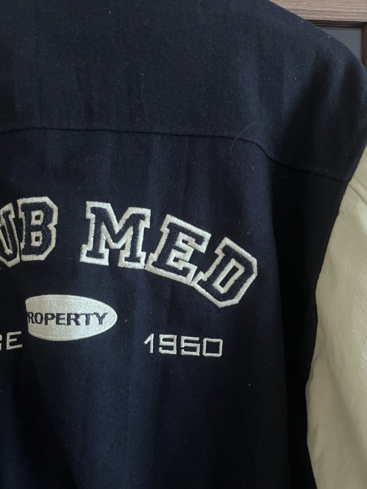 Vintage Vintage Club Med Varsity Wool Leather Jacket M Size US M / EU 48-50 / 2 - 10 Thumbnail